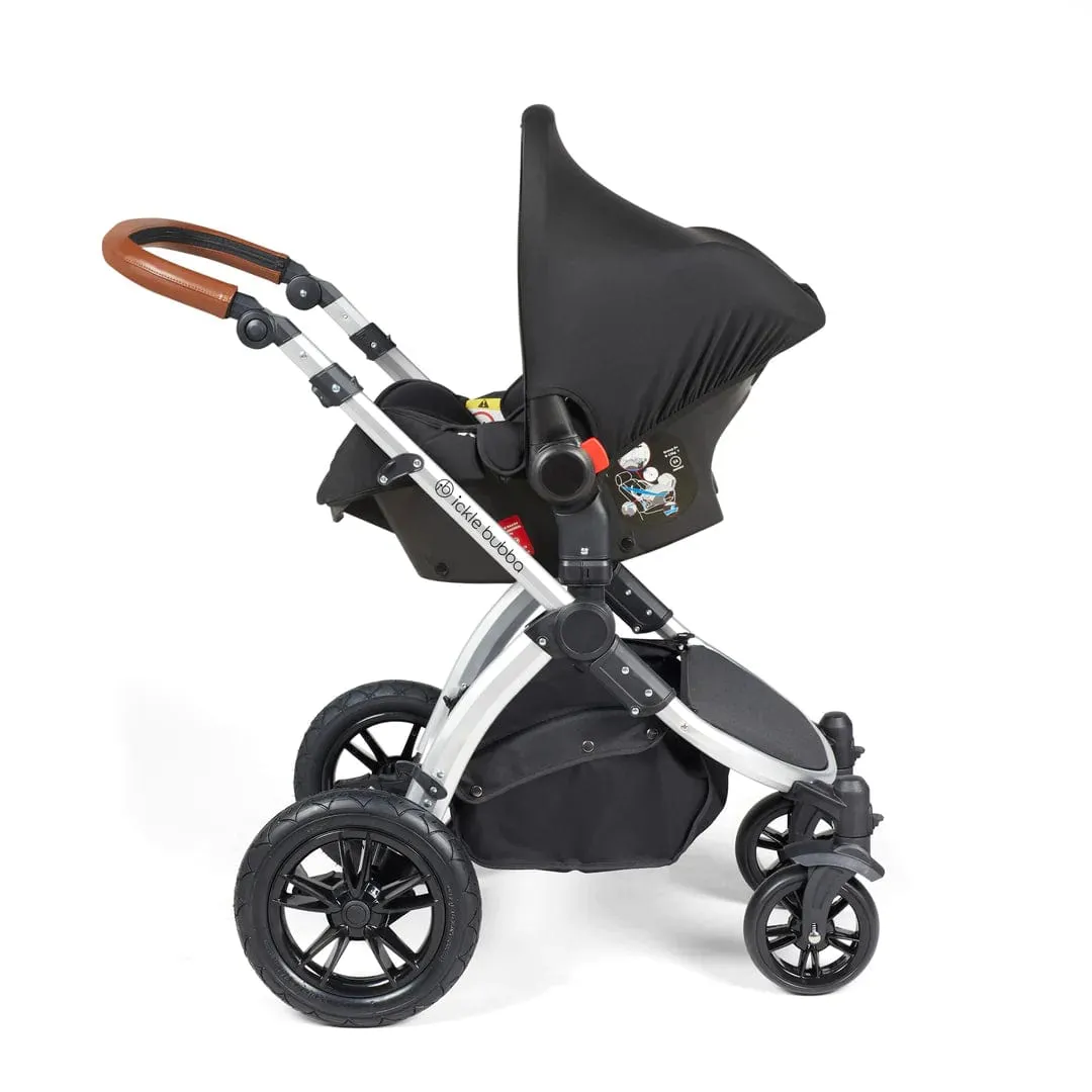 Ickle Bubba Stomp Luxe All-in-One Travel System with Isofix Base (Galaxy) - Silver/Desert/Tan