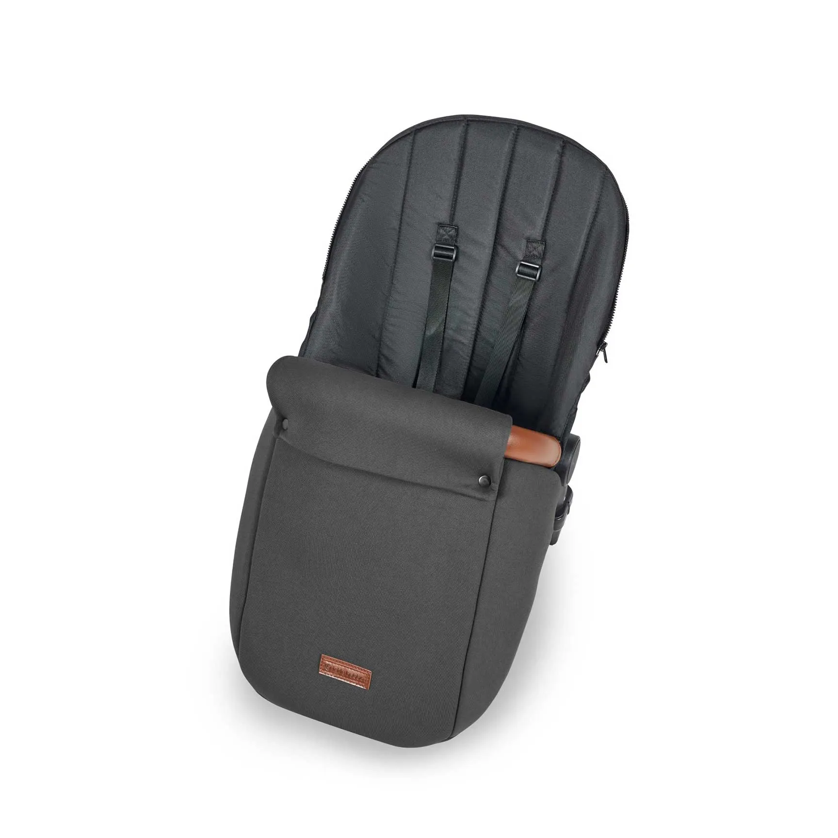 Ickle Bubba Stomp Luxe All-in-One Travel System with Isofix Base in Black/Charcoal Grey/Tan