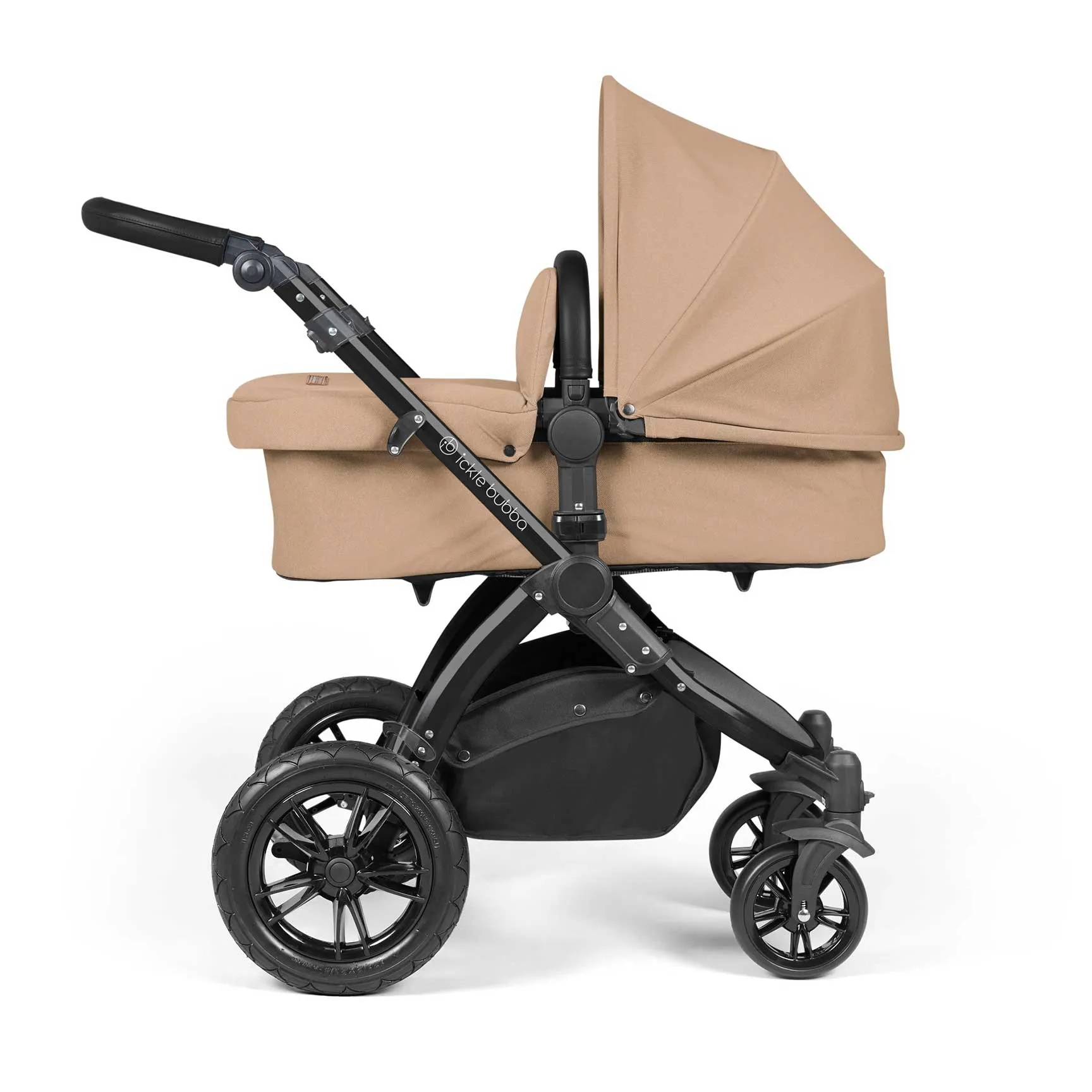 Ickle Bubba Stomp Luxe All-in-One Travel System with Isofix Base in Black/Desert/Black