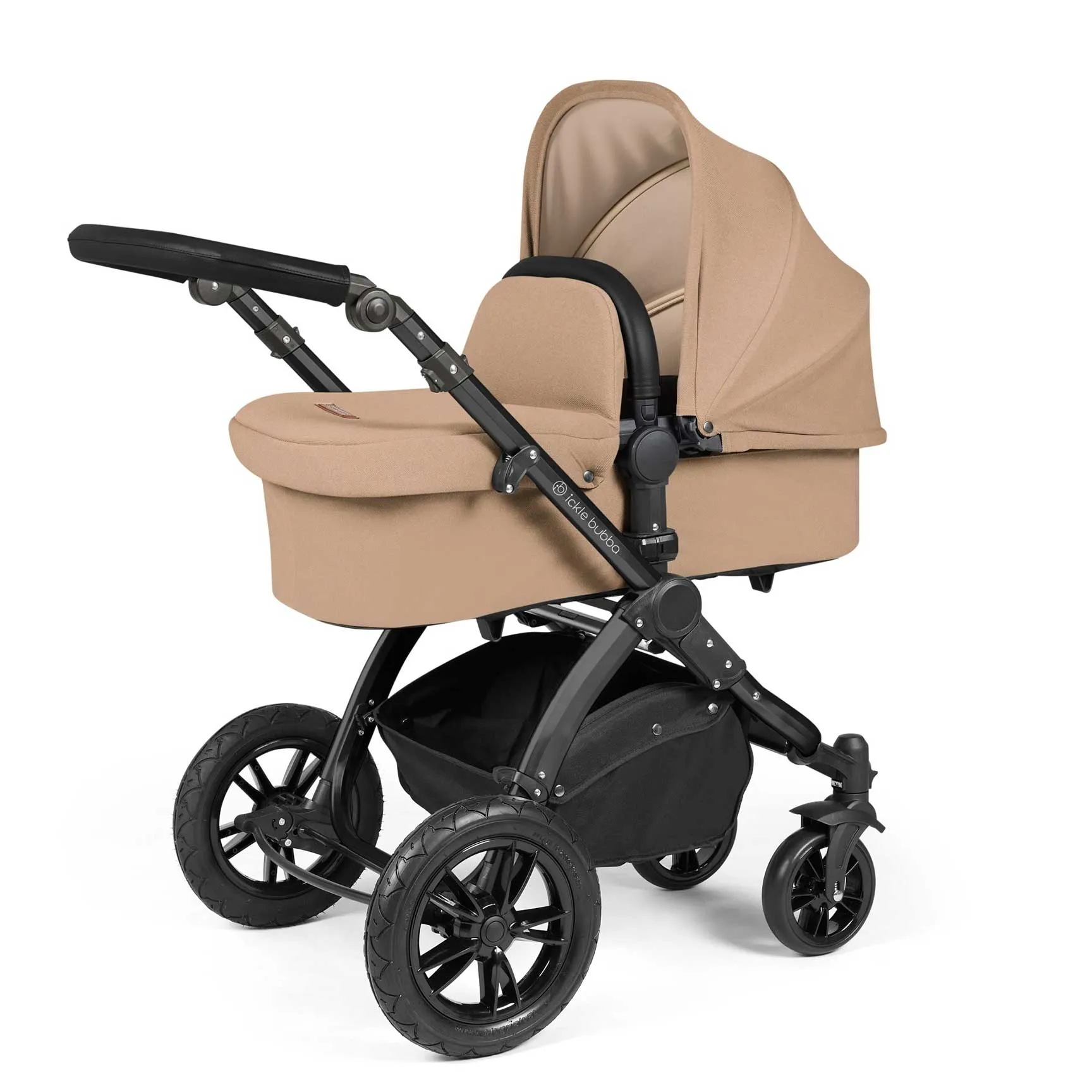 Ickle Bubba Stomp Luxe All-in-One Travel System with Isofix Base in Black/Desert/Black