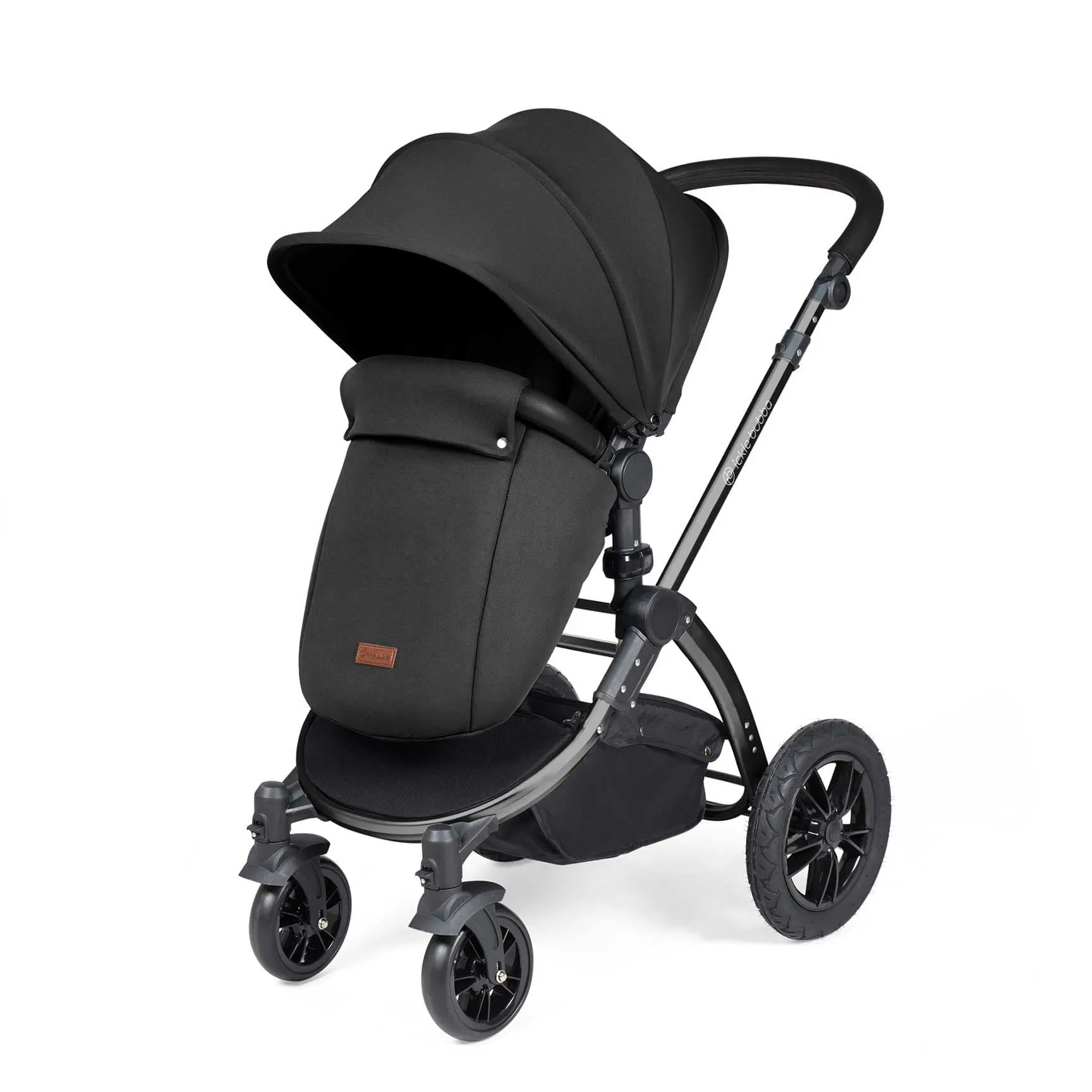 Ickle Bubba Stomp Luxe All-in-One Travel System with Isofix Base in Black/Midnight/Black