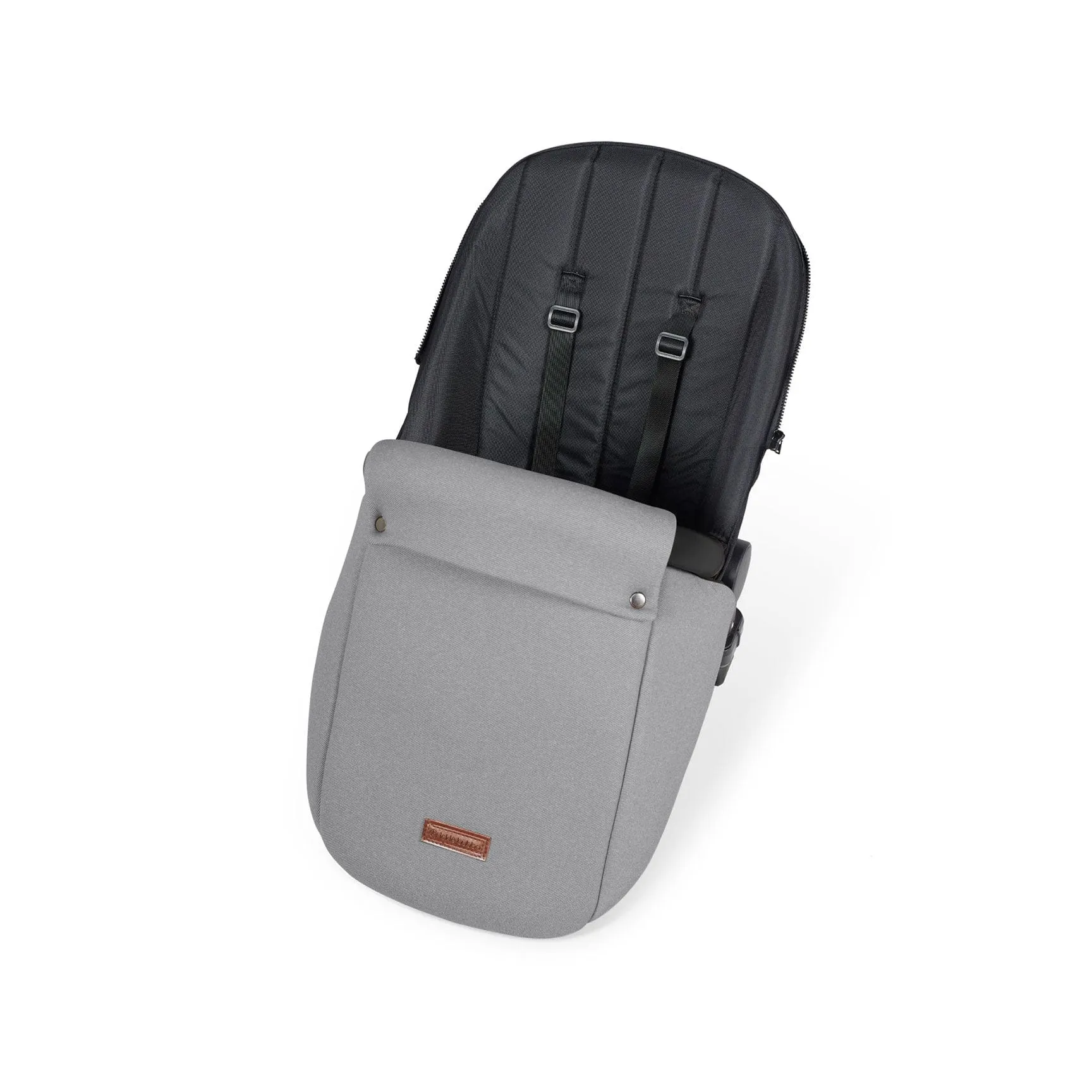 Ickle Bubba Stomp Luxe All-in-One Travel System with Isofix Base in Black/Pearl Grey/Black