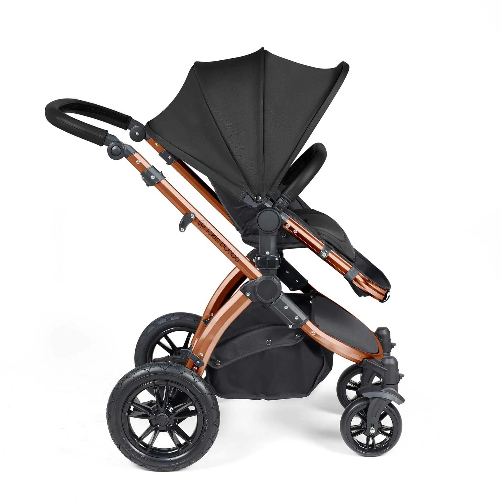 Ickle Bubba Stomp Luxe All-in-One Travel System with Isofix Base in Bronze/Midnight/Black