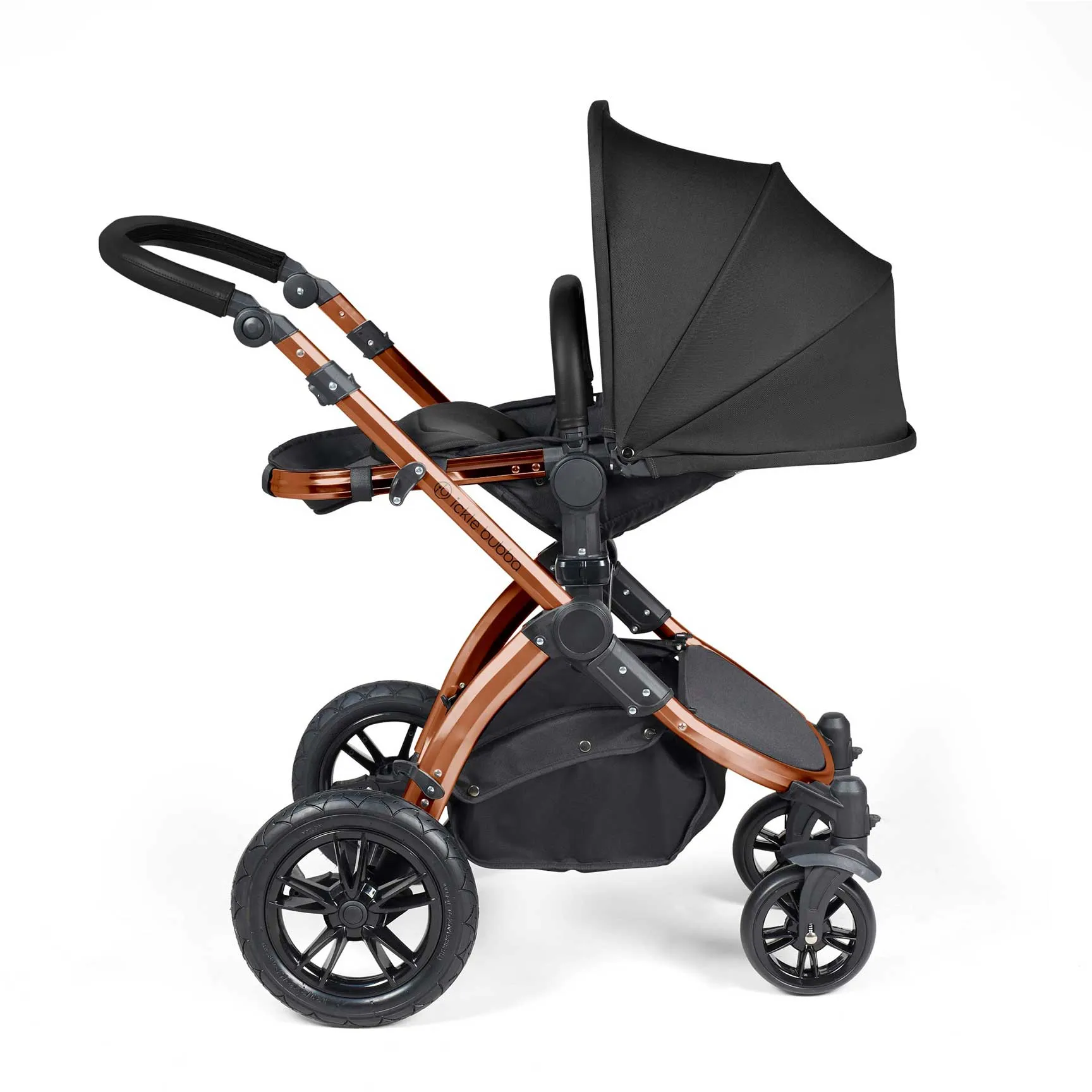 Ickle Bubba Stomp Luxe All-in-One Travel System with Isofix Base in Bronze/Midnight/Black