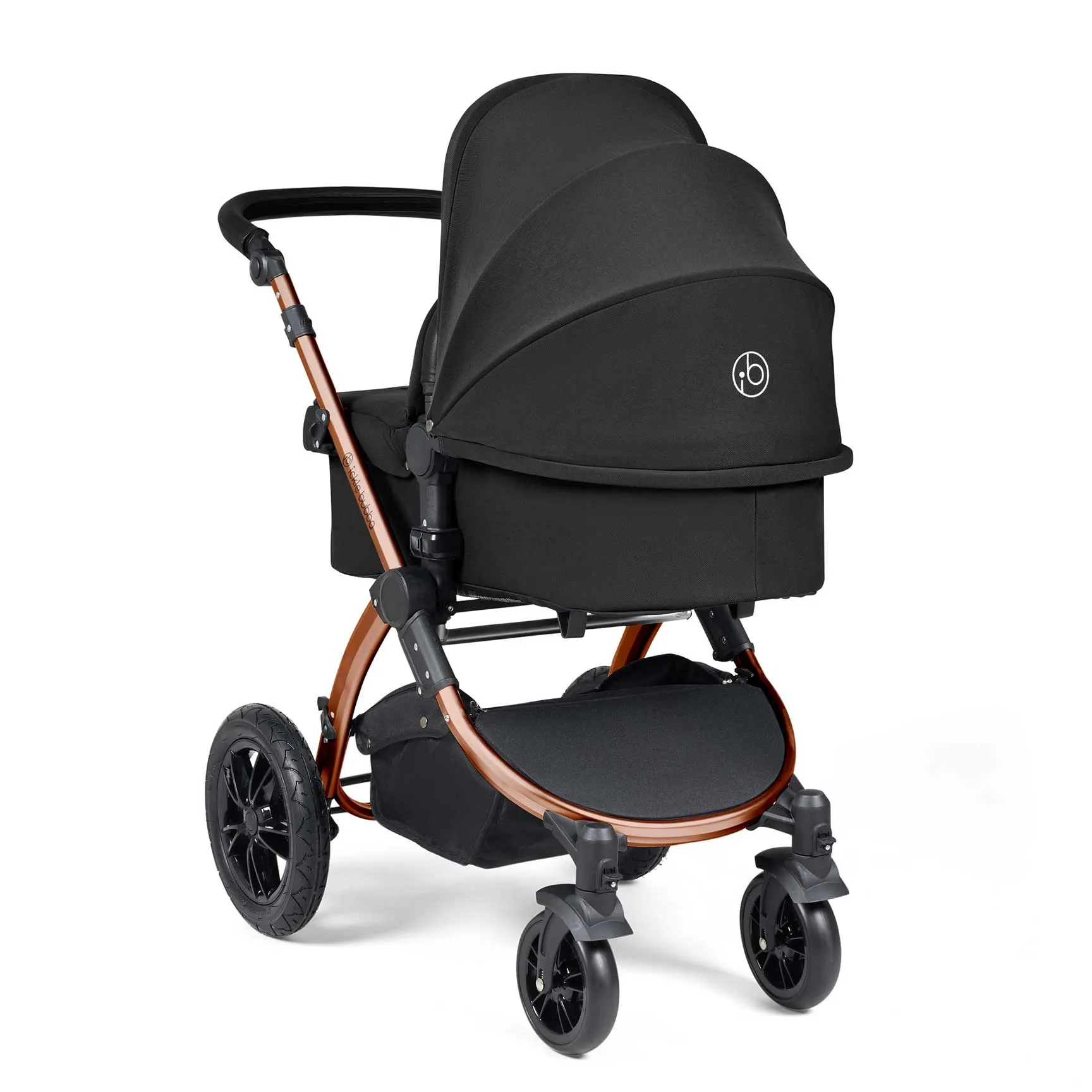 Ickle Bubba Stomp Luxe All-in-One Travel System with Isofix Base in Bronze/Midnight/Black
