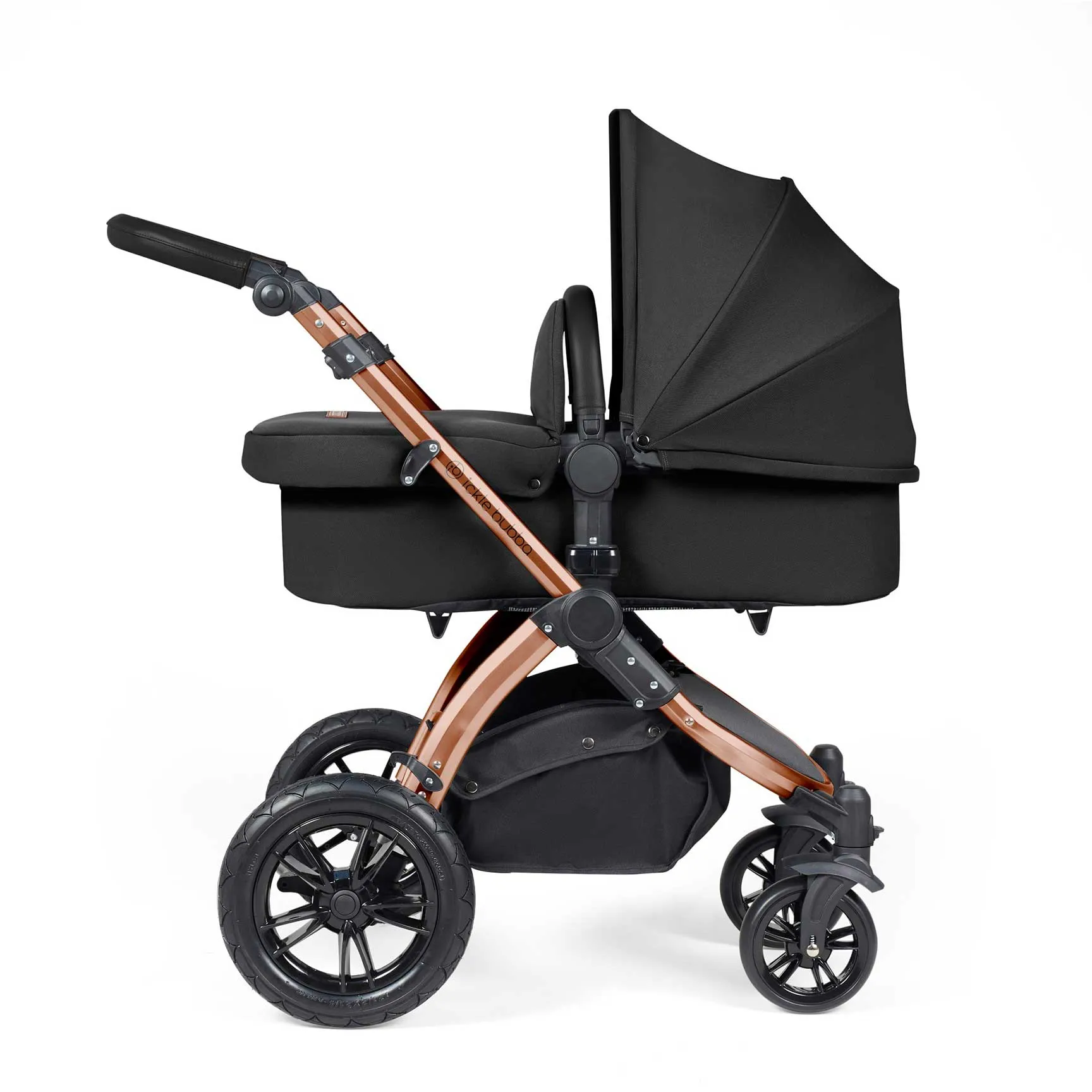Ickle Bubba Stomp Luxe All-in-One Travel System with Isofix Base in Bronze/Midnight/Black