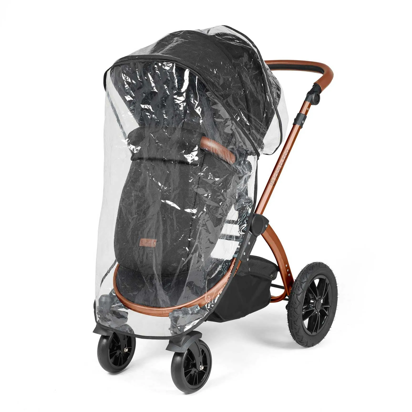 Ickle Bubba Stomp Luxe All-in-One Travel System with Isofix Base in Bronze/Midnight/Tan