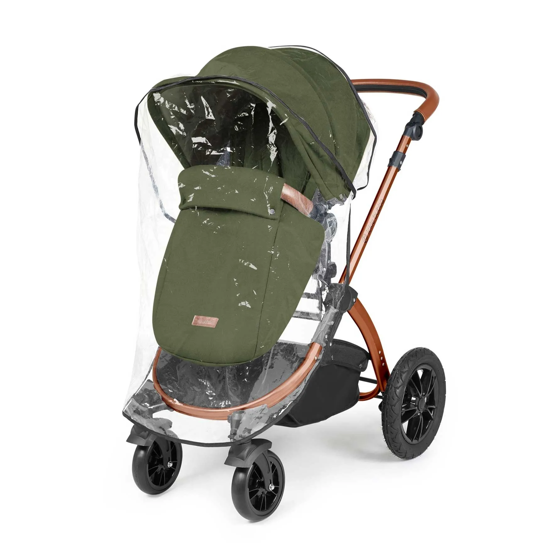 Ickle Bubba Stomp Luxe All-in-One Travel System with Isofix Base in Bronze/Woodland/Tan