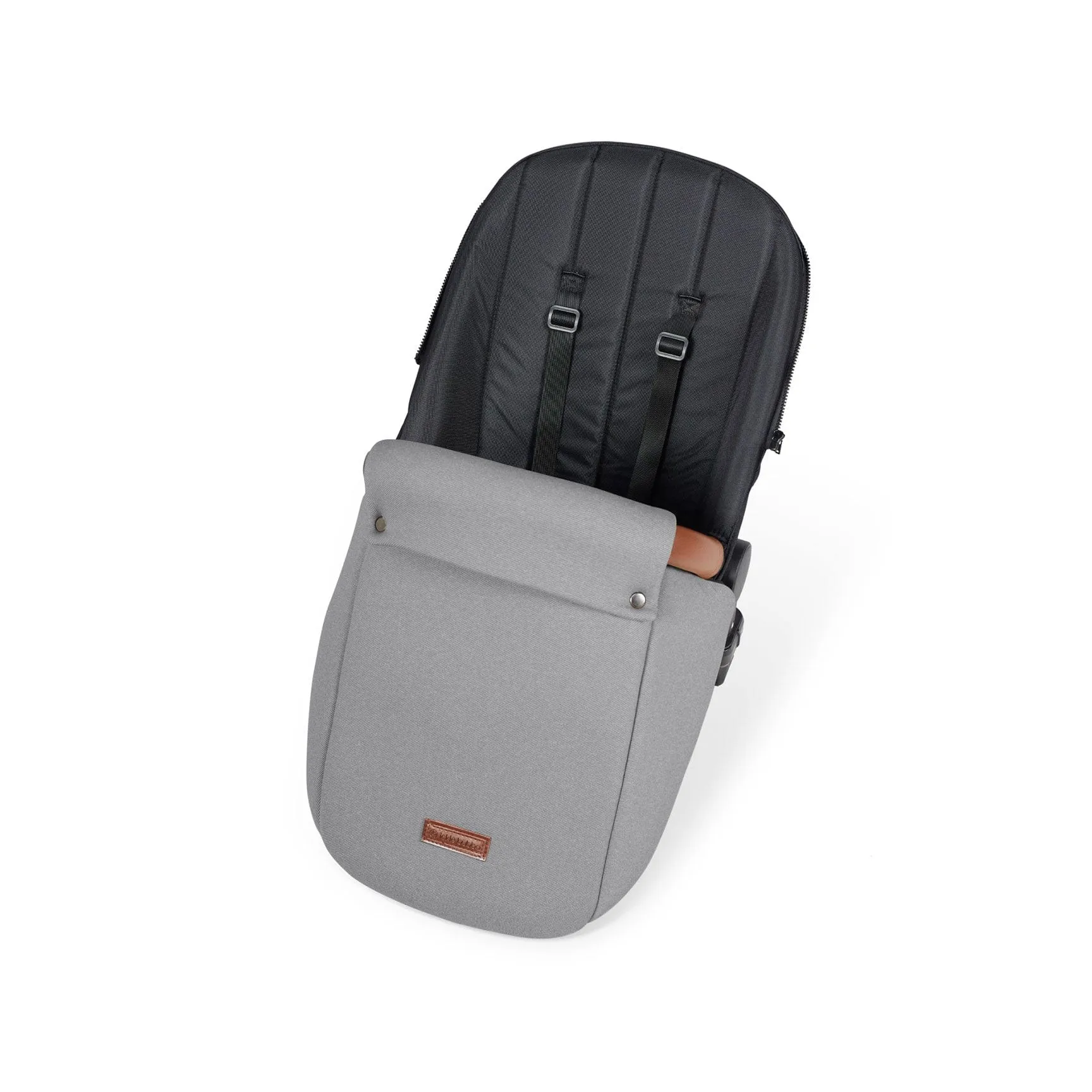 Ickle Bubba Stomp Luxe All-in-One Travel System with Isofix Base in Silver/Pearl Grey/Tan