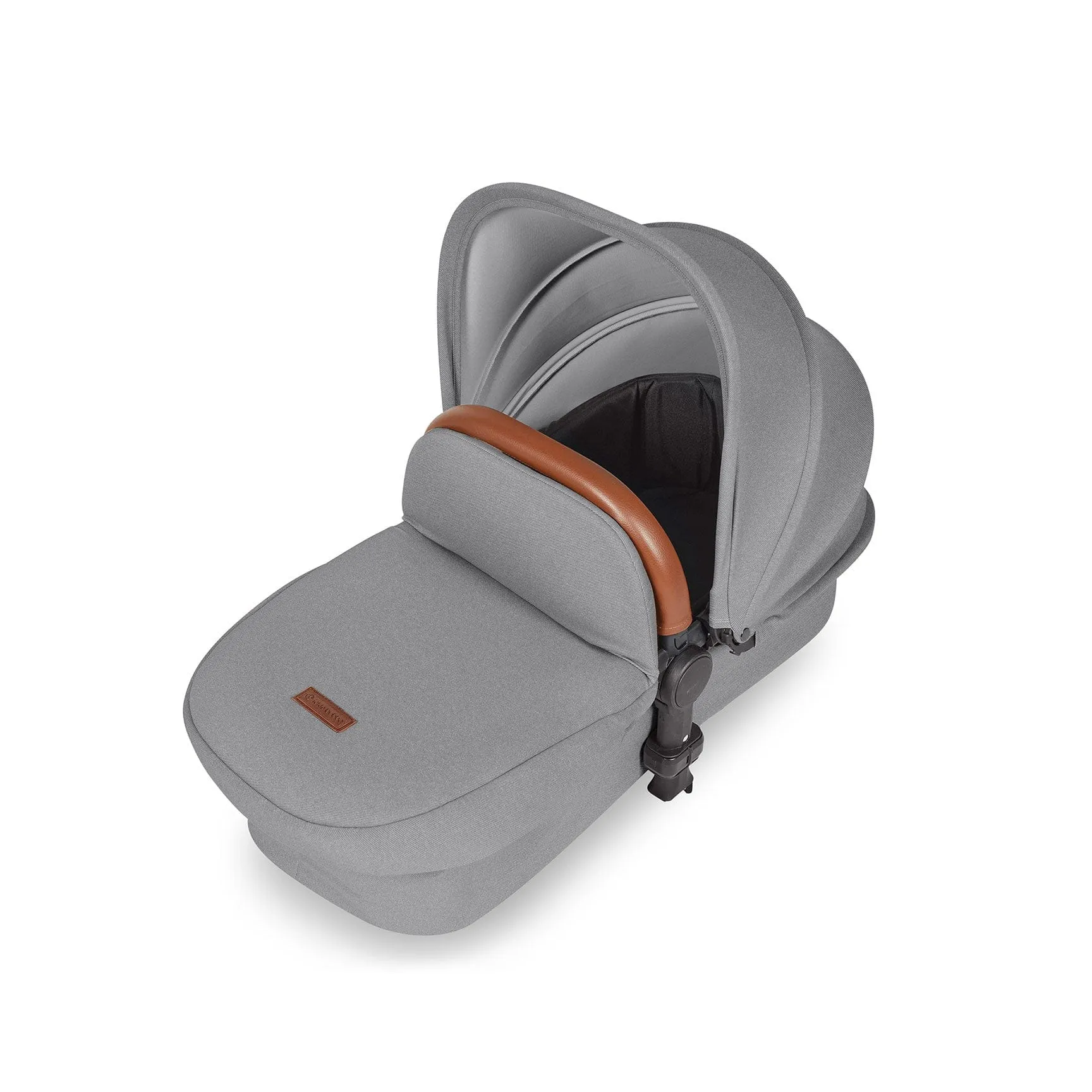 Ickle Bubba Stomp Luxe All-in-One Travel System with Isofix Base in Silver/Pearl Grey/Tan