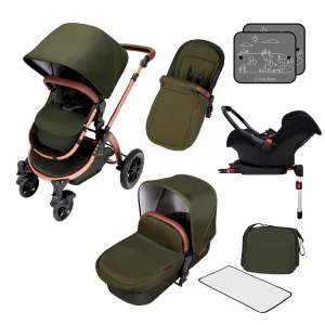 Ickle Bubba Stomp V4 Galaxy Travel System With Base Bronze/Woodland