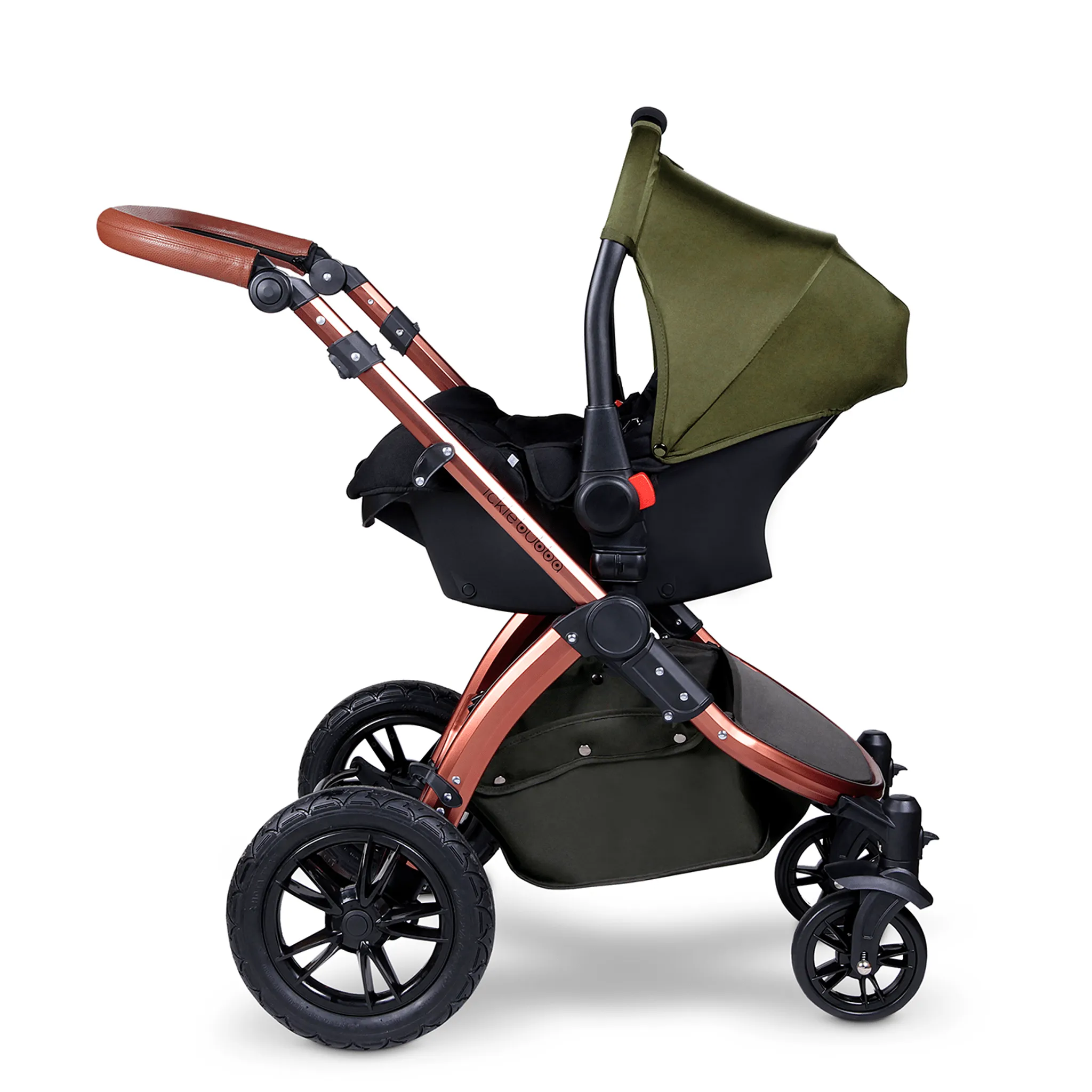Ickle Bubba Stomp V4 Galaxy Travel System With Base Bronze/Woodland