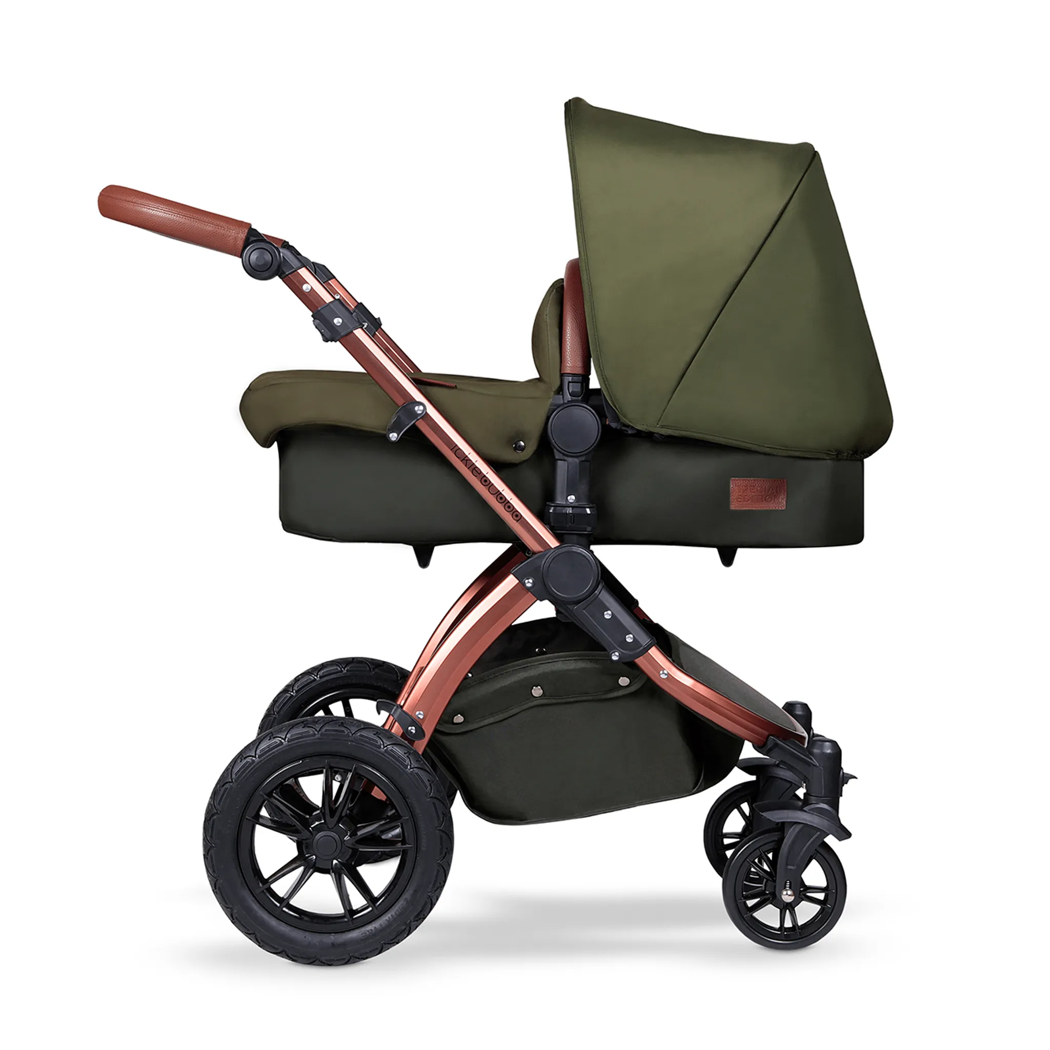 Ickle Bubba Stomp V4 Galaxy Travel System With Base Bronze/Woodland