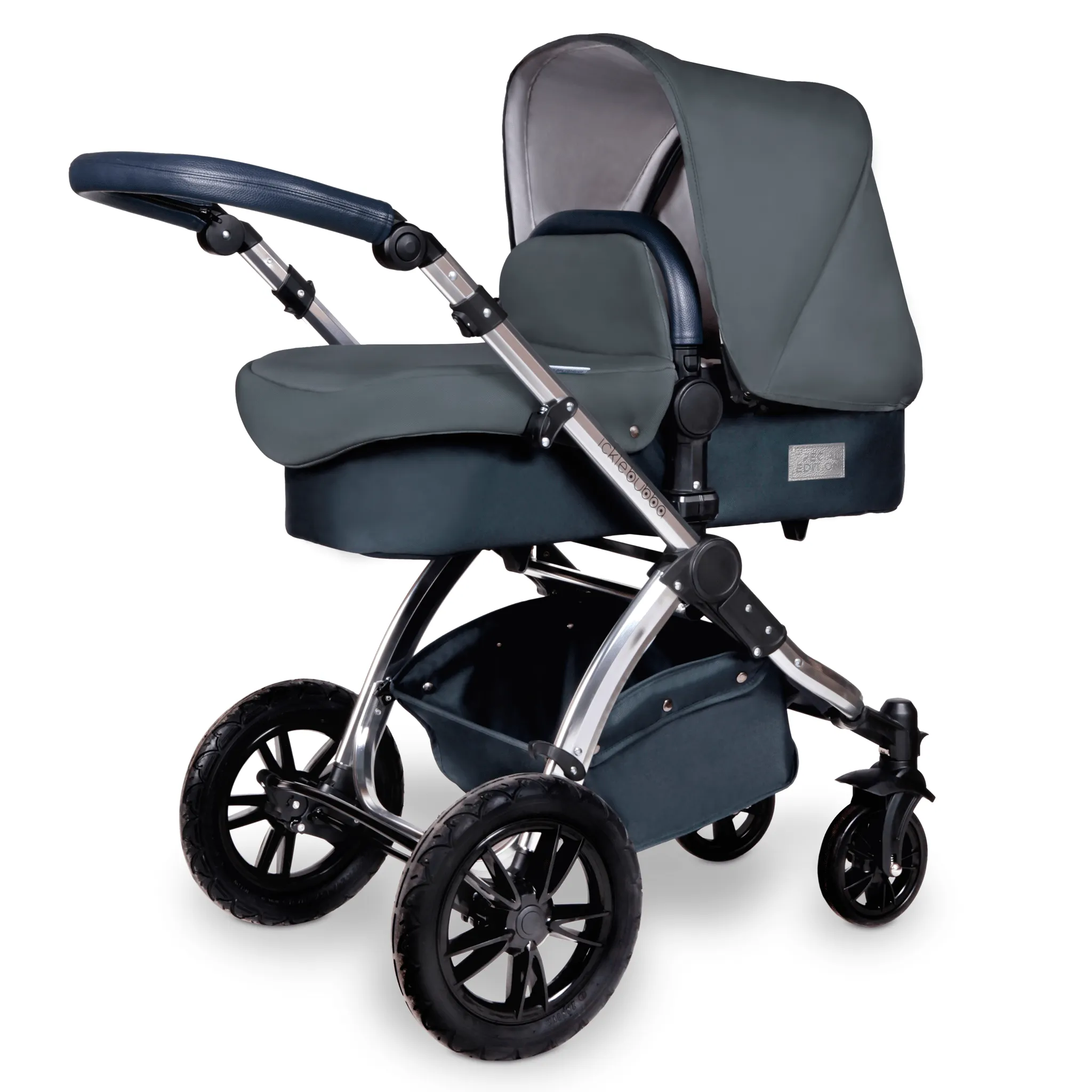 Ickle Bubba Stomp V4 Galaxy Travel System With Base Chrome/Blueberry