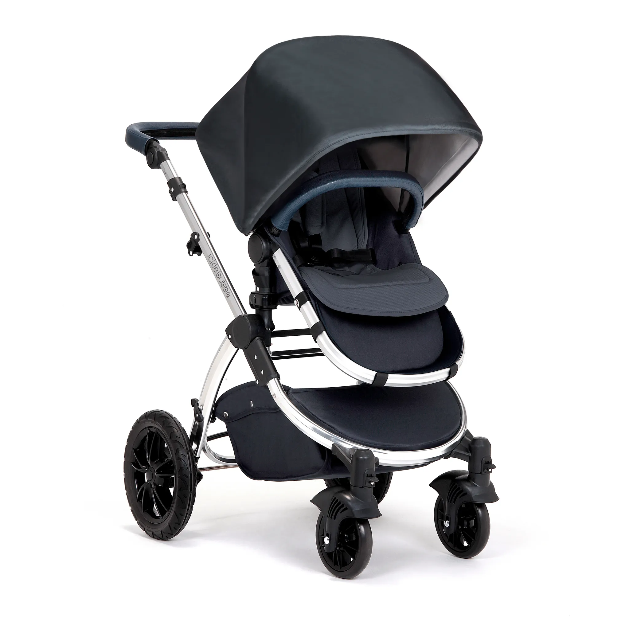 Ickle Bubba Stomp V4 Galaxy Travel System With Base Chrome/Blueberry