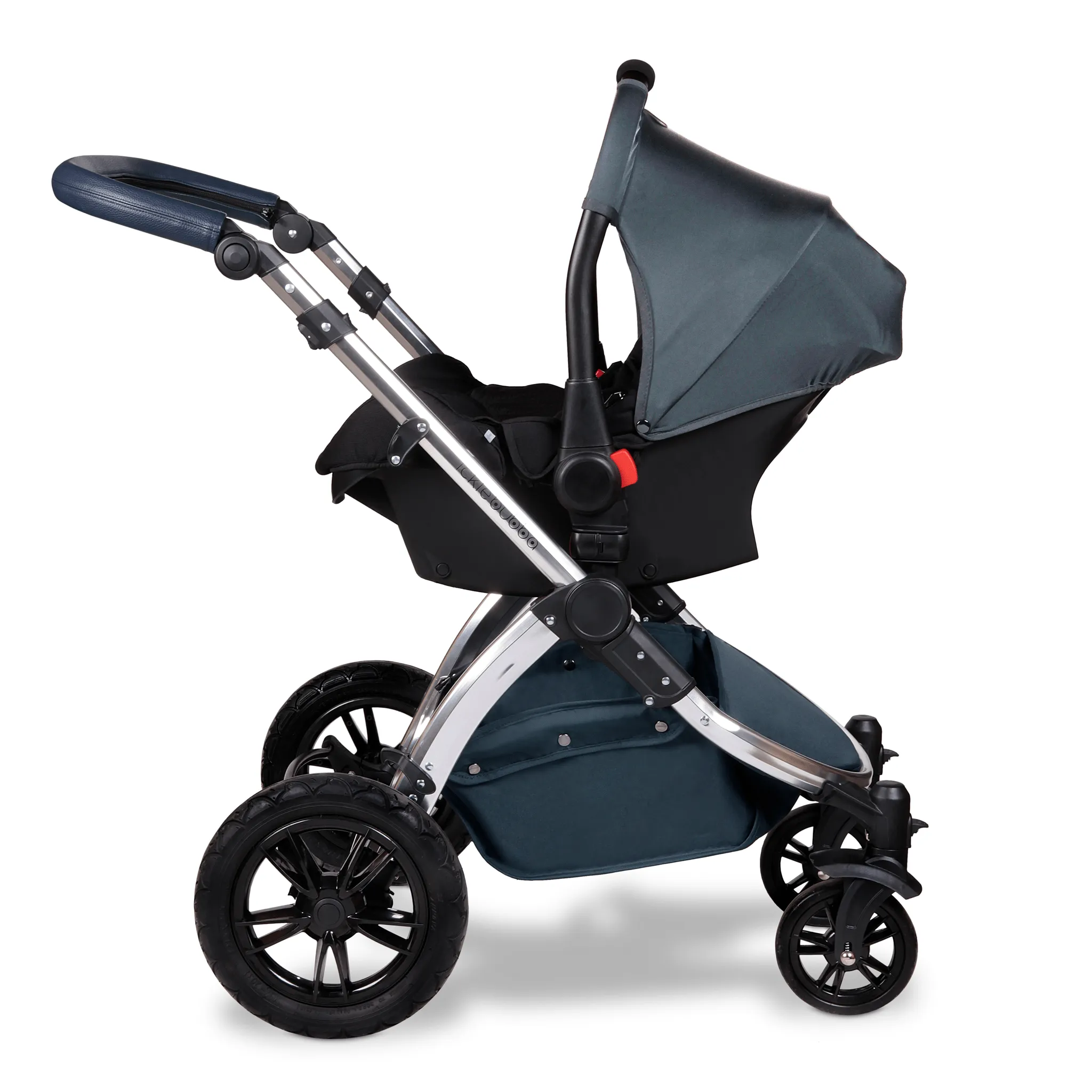 Ickle Bubba Stomp V4 Galaxy Travel System With Base Chrome/Blueberry