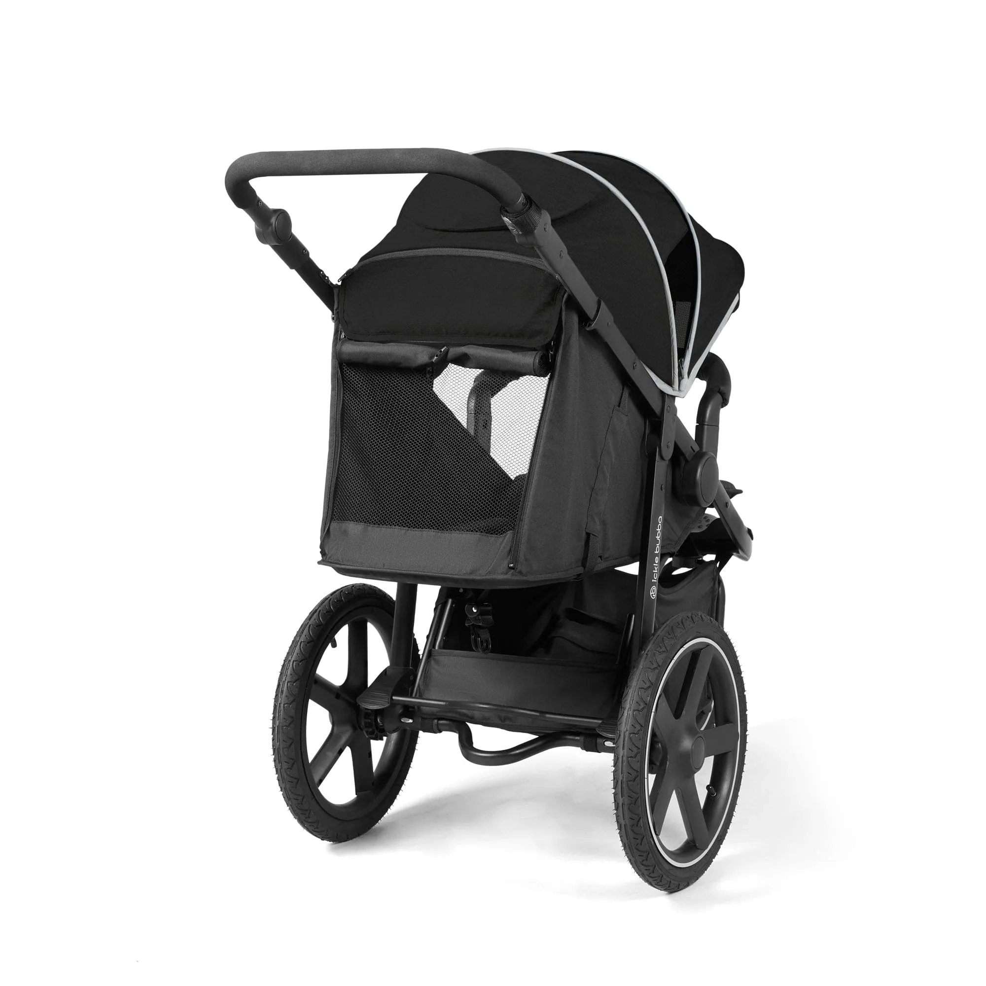 Ickle Bubba Venus Prime Jogger Stroller I-Size Travel System - Black/Black with Base