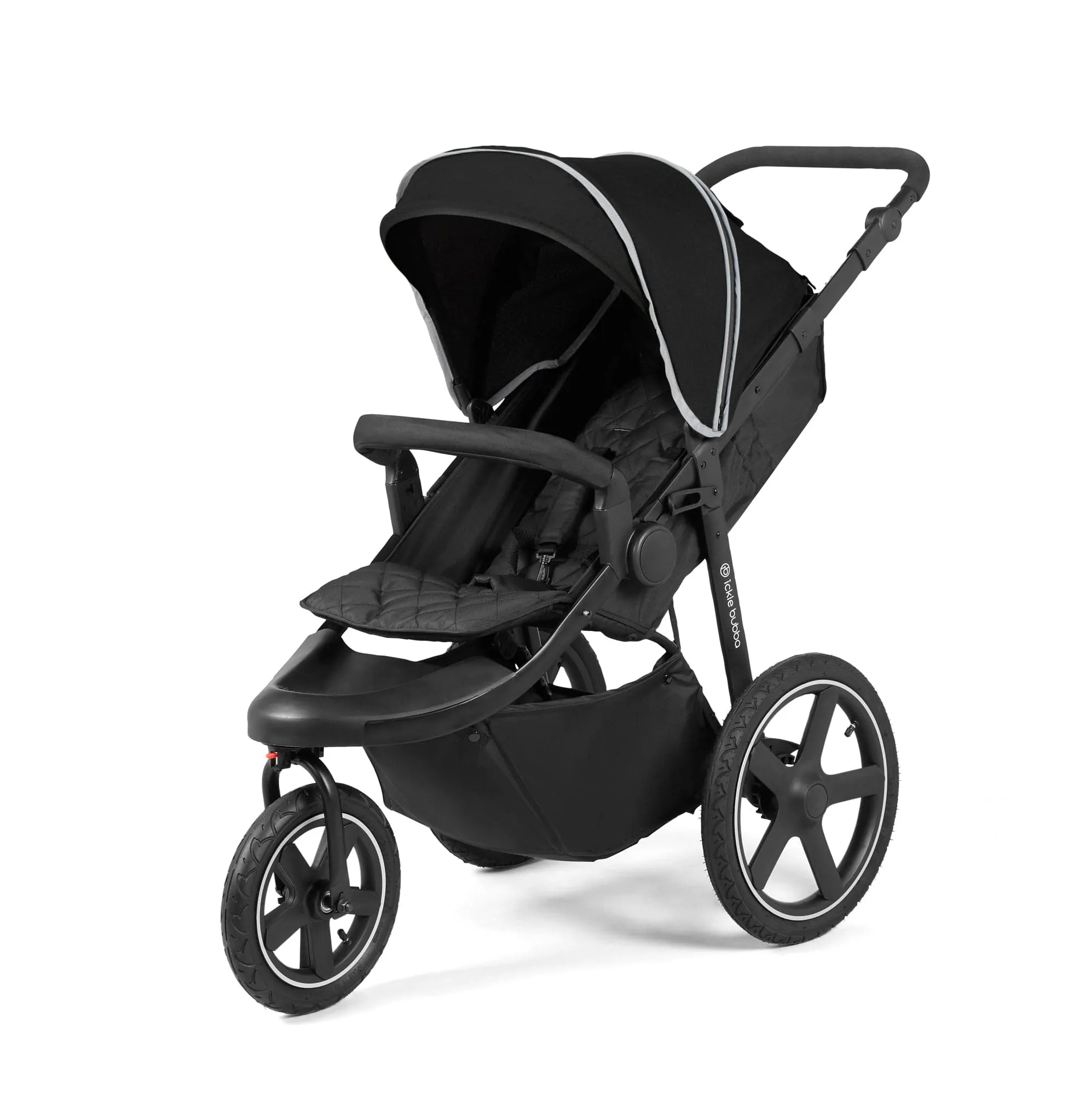 Ickle Bubba Venus Prime Jogger Stroller I-Size Travel System - Black/Black with Base