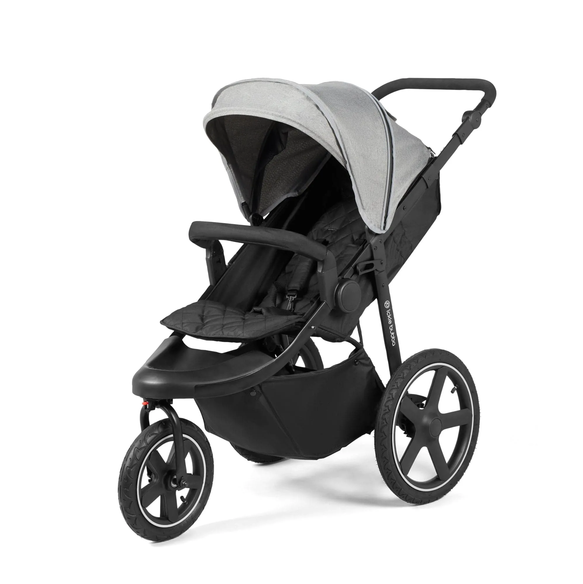 Ickle Bubba Venus Prime Jogger Stroller I-Size Travel System - Black/Space Grey with Base