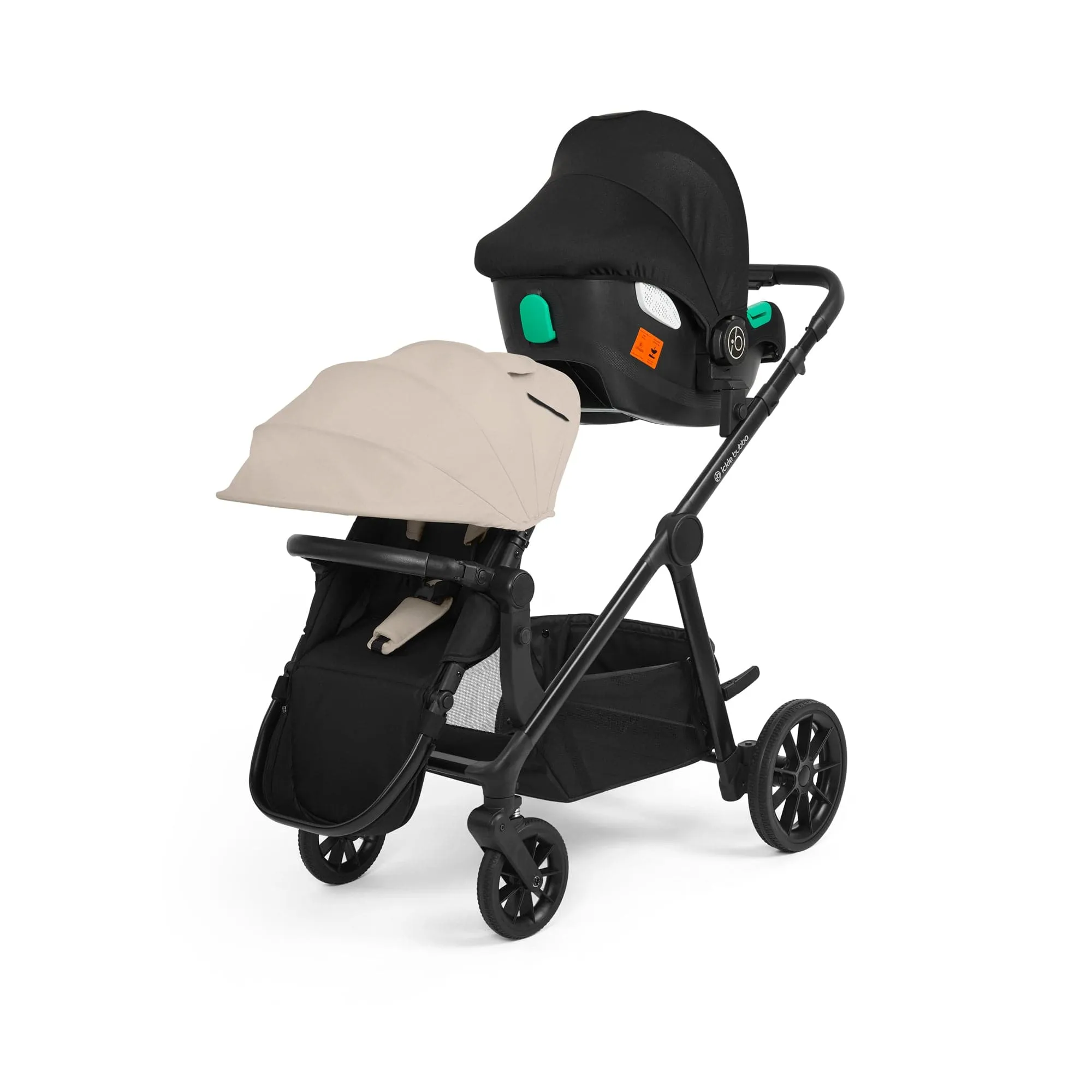 Ickle Bubba Virgo Travel System (Cirrus) - Black / Stone / Black