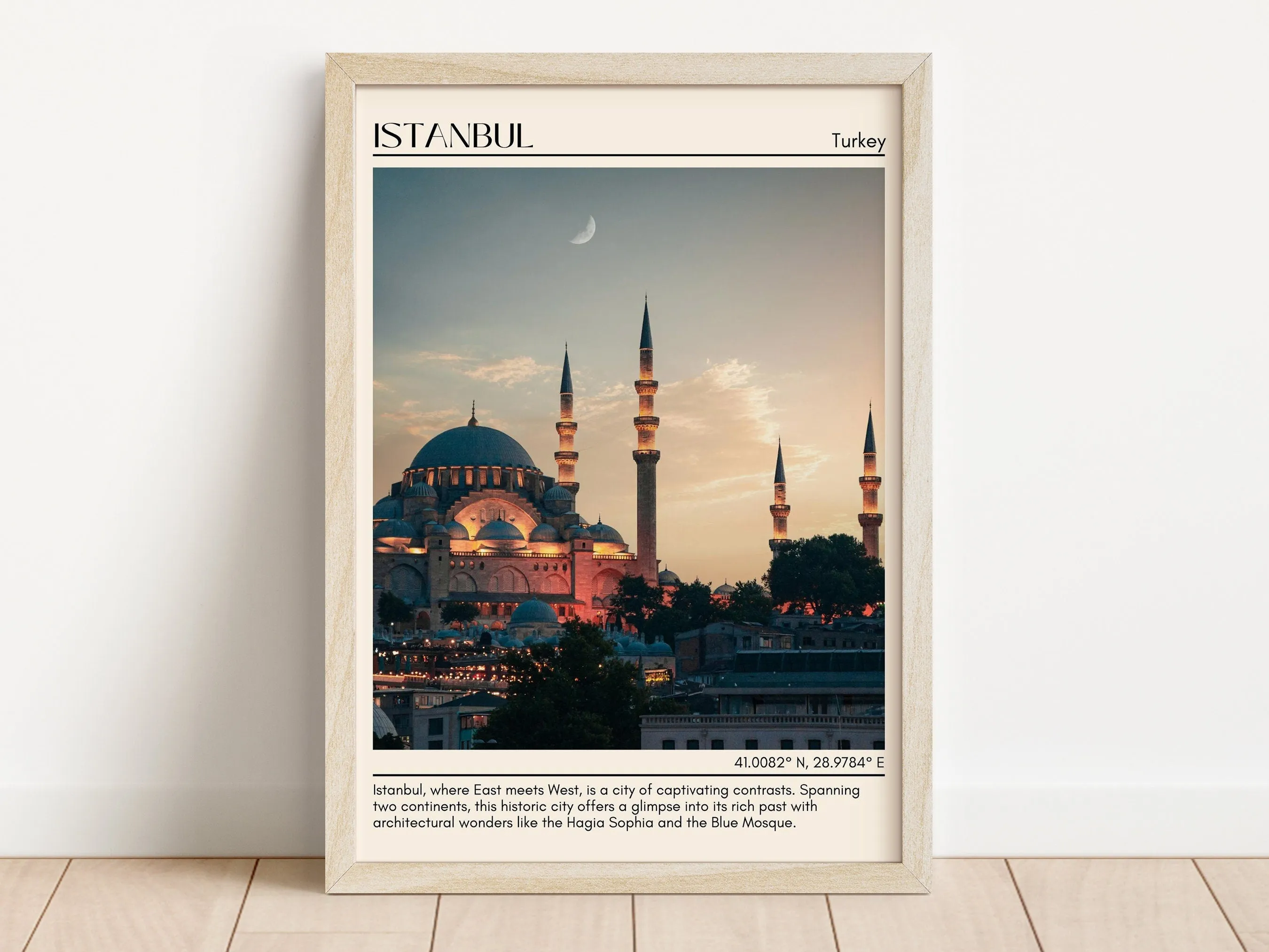 Istanbul Minimal Wall Art, Turkey
