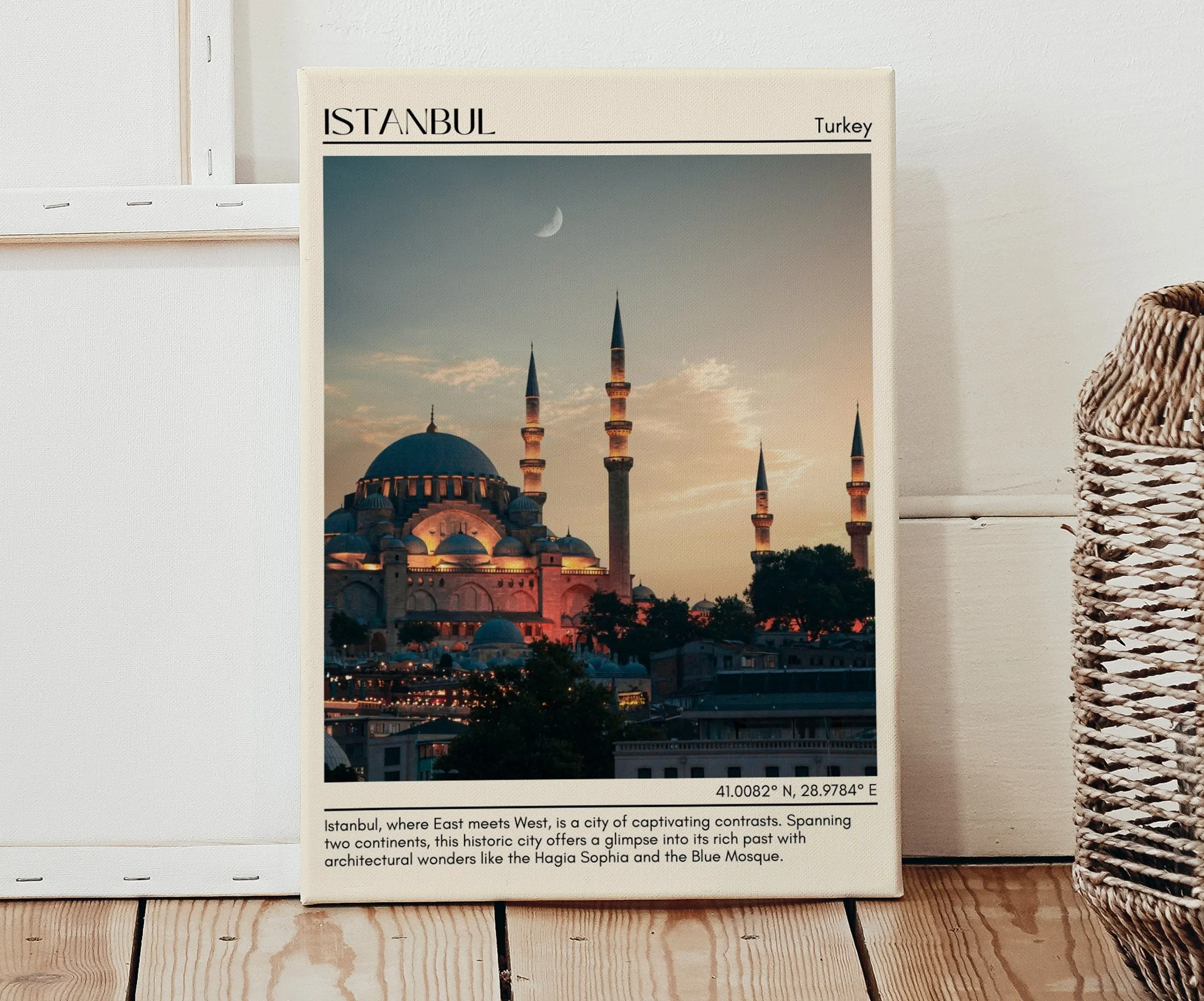 Istanbul Minimal Wall Art, Turkey