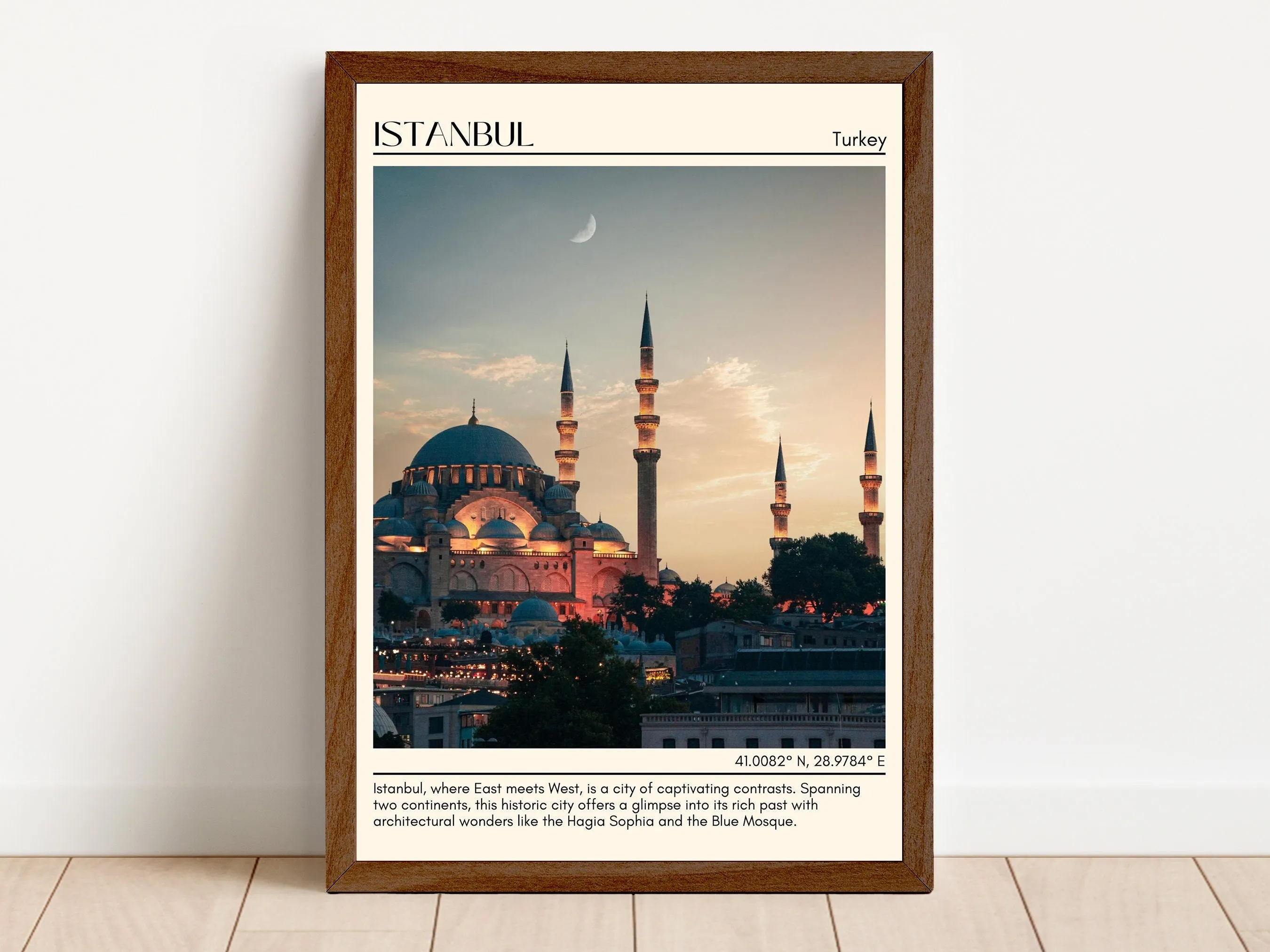 Istanbul Minimal Wall Art, Turkey