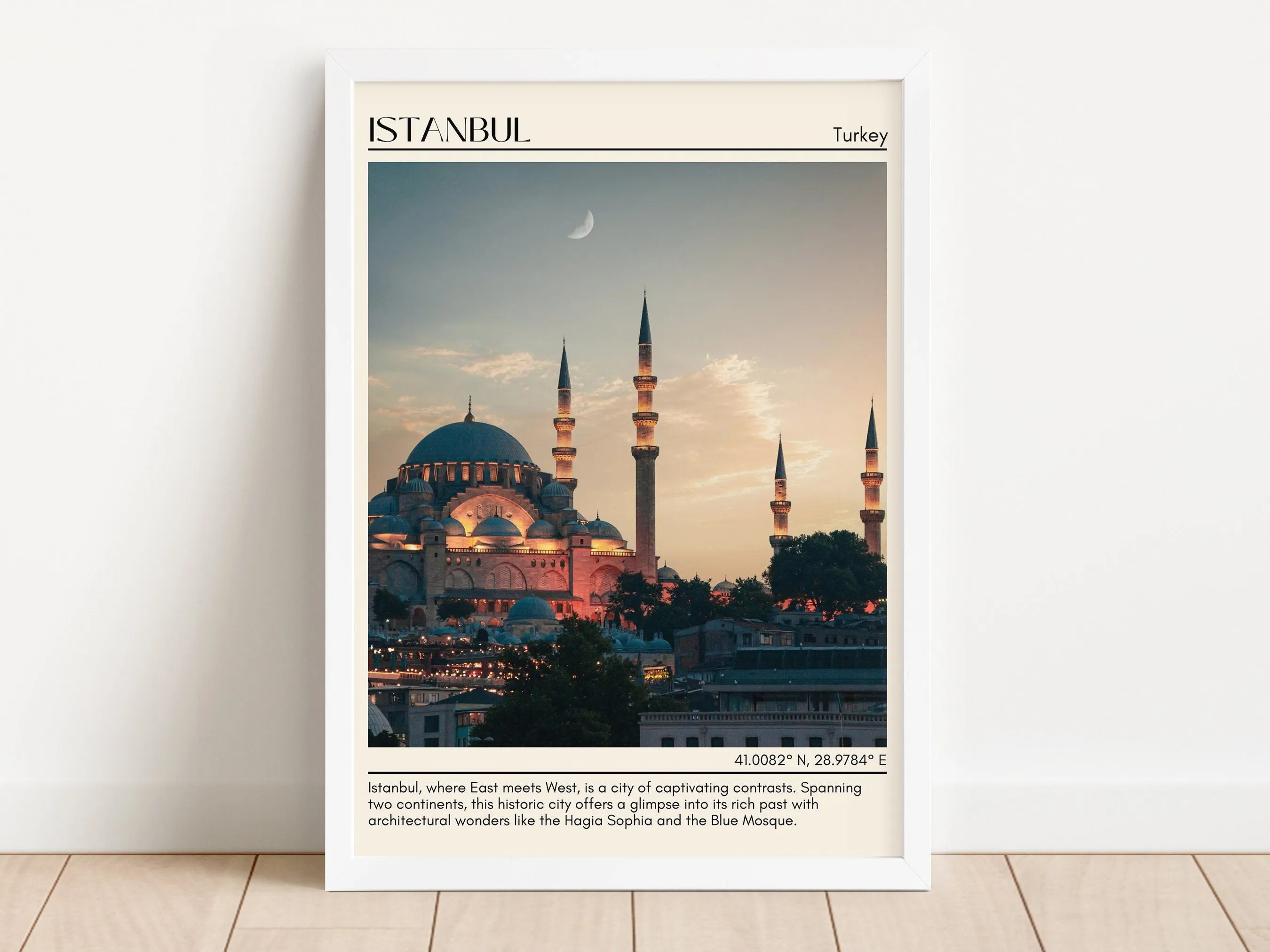 Istanbul Minimal Wall Art, Turkey