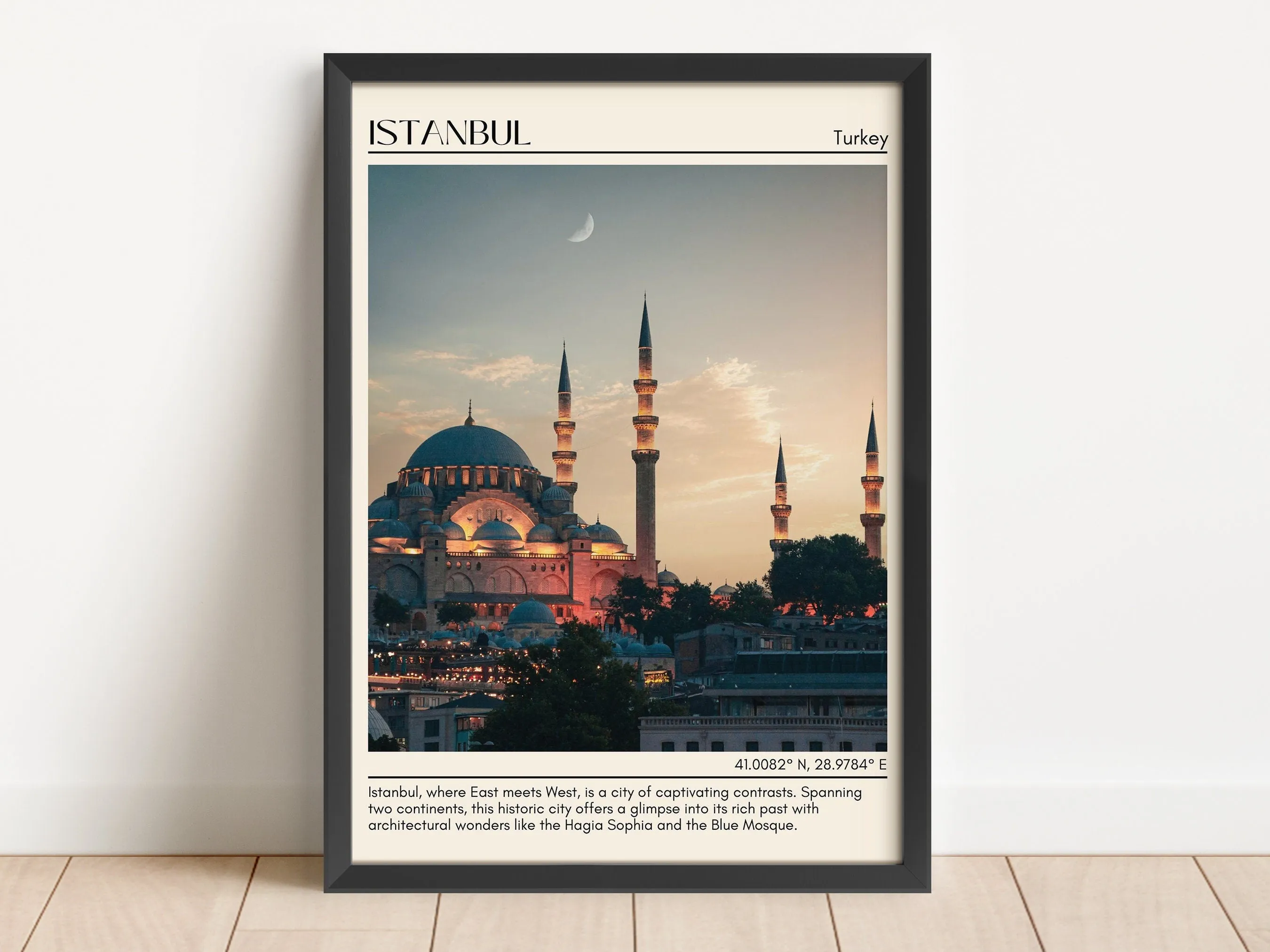 Istanbul Minimal Wall Art, Turkey