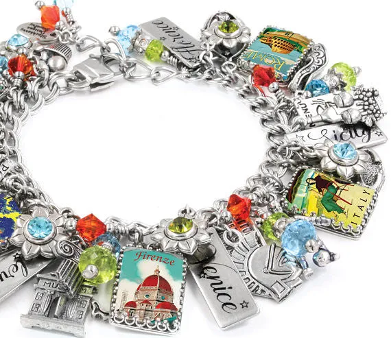 Italian Italy Charm Bracelet