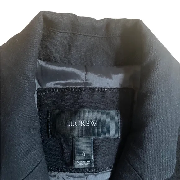 J Crew Puff Sleeve Blazer in Stretchy Cotton size 0