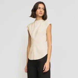 Jacqueline Semi-Sheer Crepe Blouse