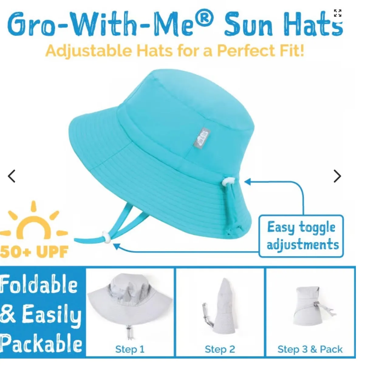 Jan & Jul Gro-with-me Bucket Hat in Tropical Bloom Print : Size S to XL