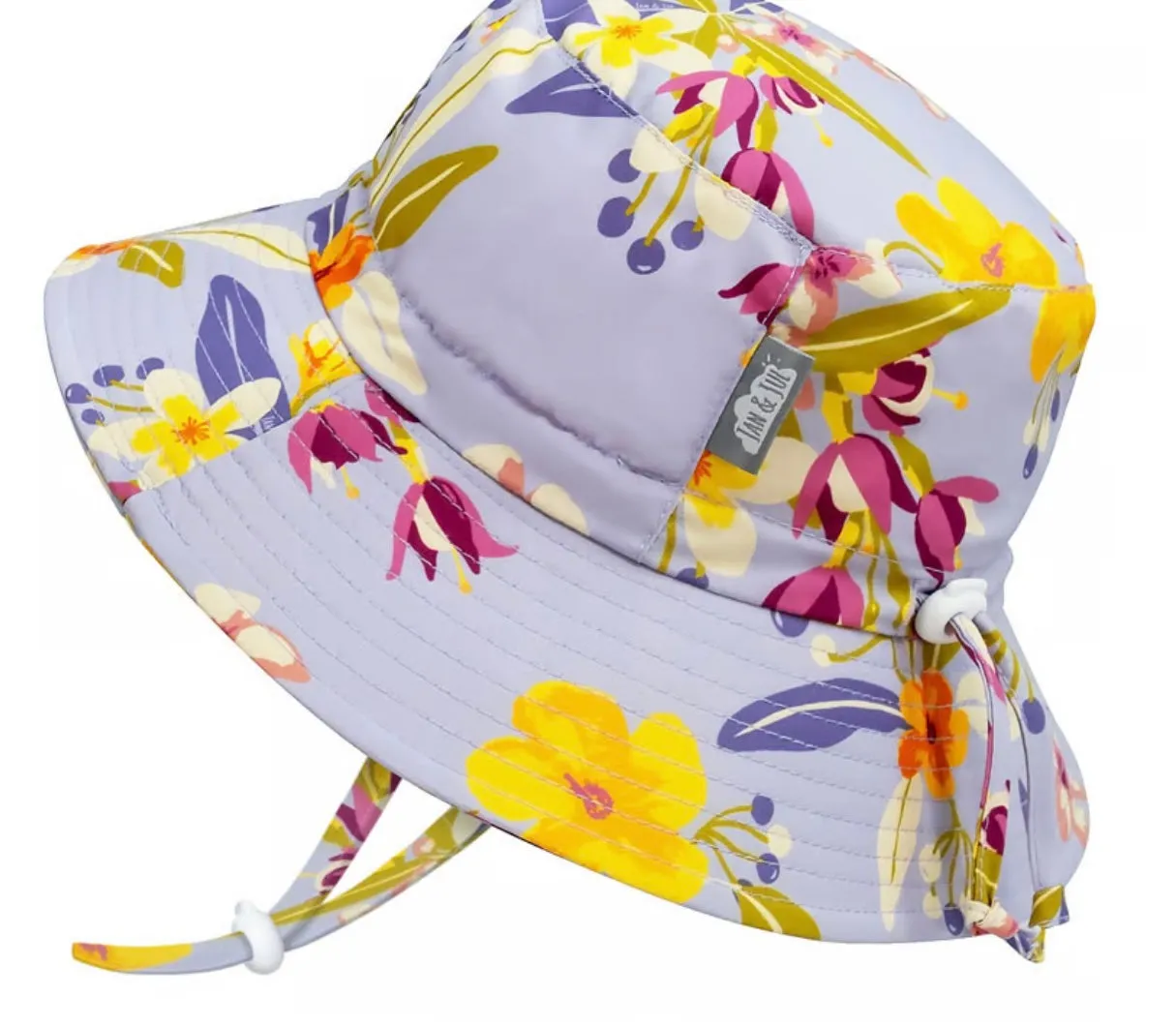 Jan & Jul Gro-with-me Bucket Hat in Tropical Bloom Print : Size S to XL