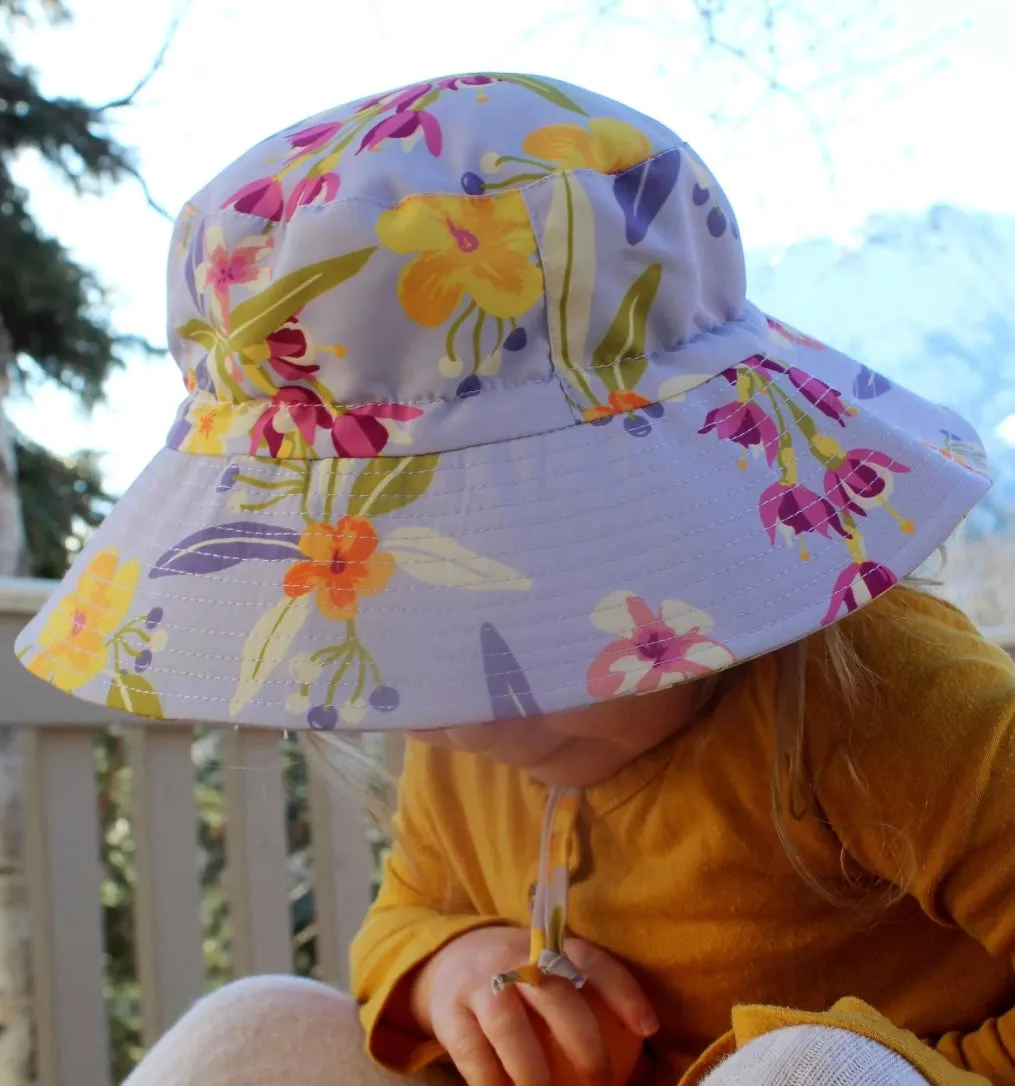 Jan & Jul Gro-with-me Bucket Hat in Tropical Bloom Print : Size S to XL