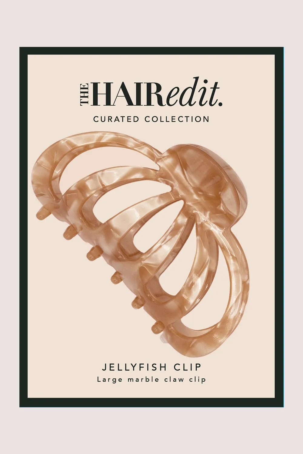 Jellyfish Marble Claw Clip - Latte