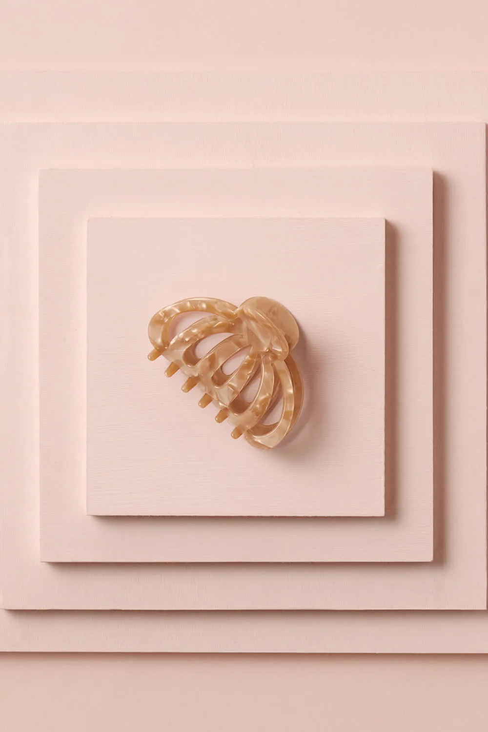 Jellyfish Marble Claw Clip - Latte