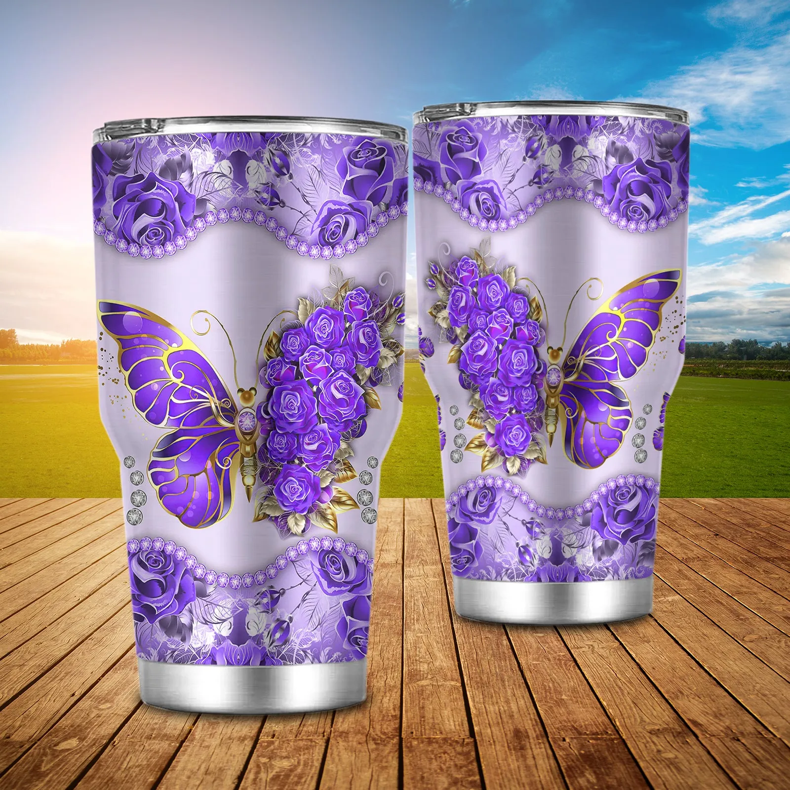 Jewelry Butterfly 3D Tumbler - TT99
