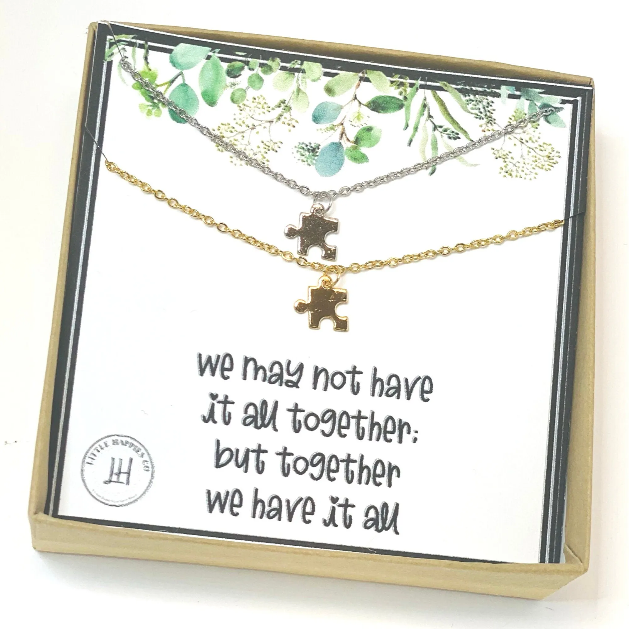 Jigsaw jewelry, Puzzle necklace for 2, Puzzle piece necklace, You are my missing piece, Best friends necklaces, Sorority necklaces, sisters