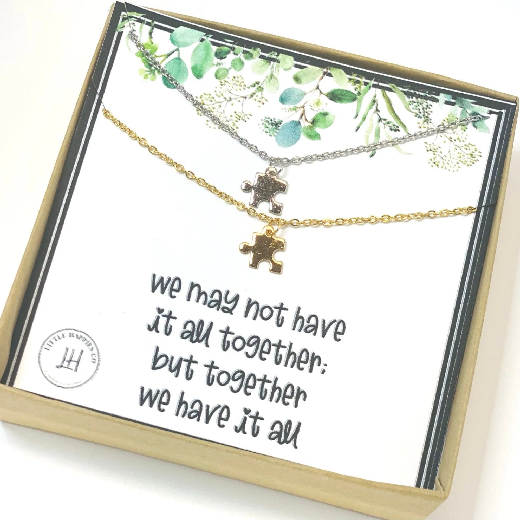 Jigsaw jewelry, Puzzle necklace for 2, Puzzle piece necklace, You are my missing piece, Best friends necklaces, Sorority necklaces, sisters