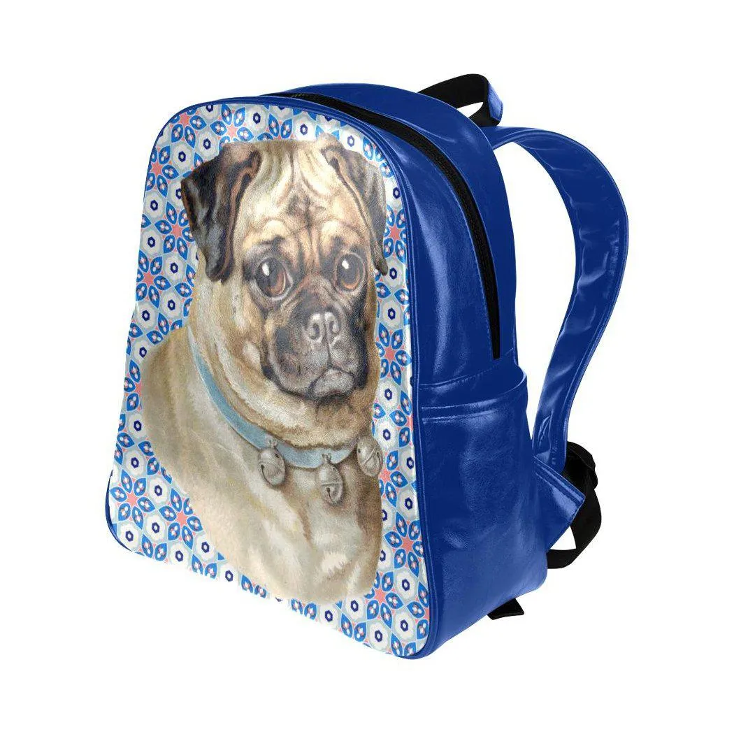Jingle Pug Vegan Leather Backpack