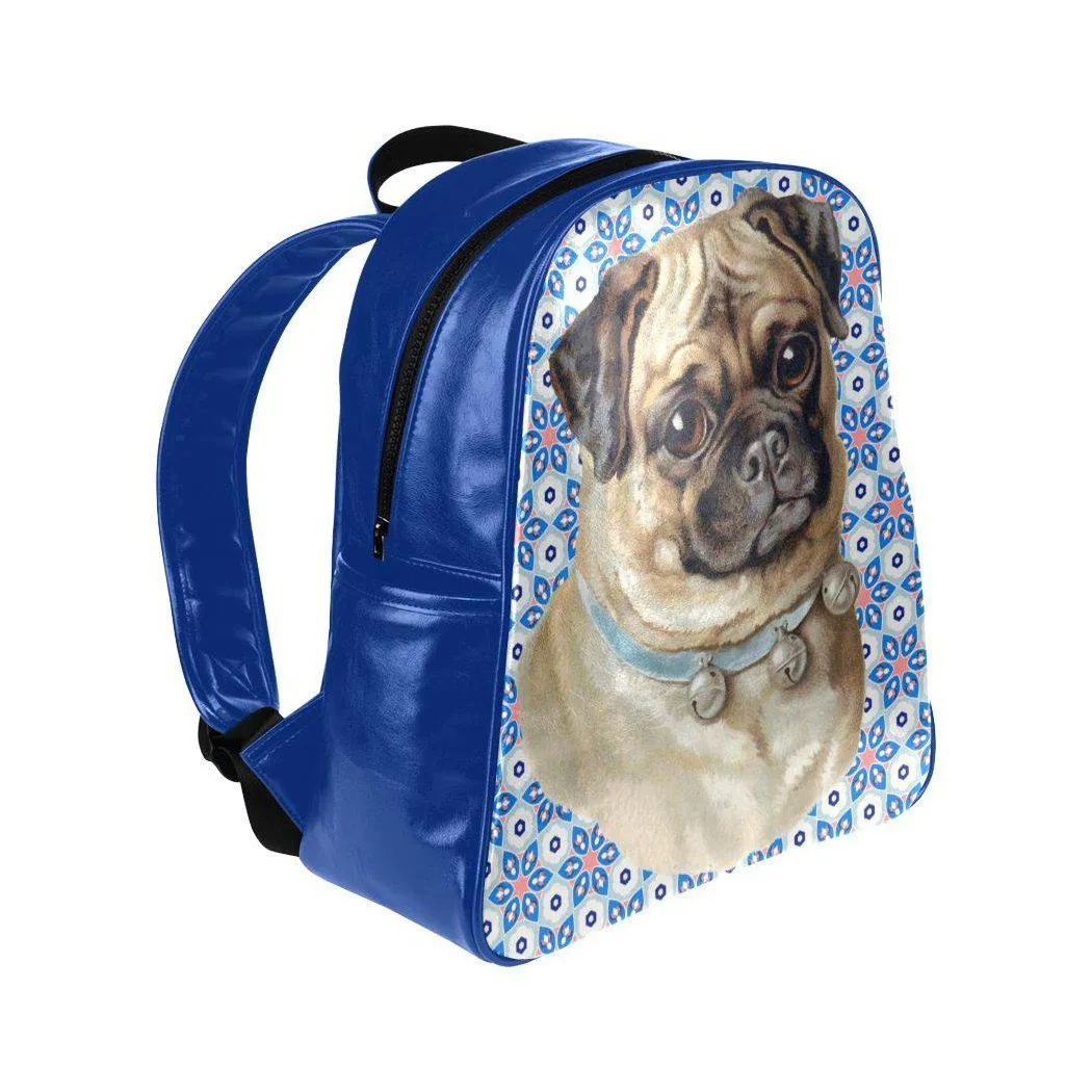 Jingle Pug Vegan Leather Backpack