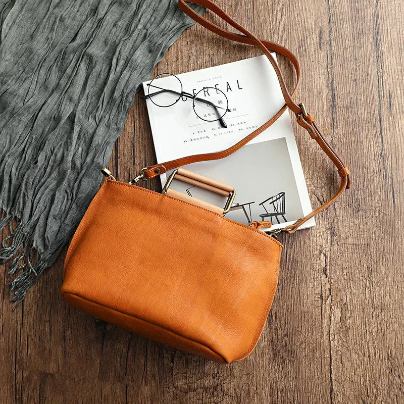Johnature Handmade Natural Cow Leather Women Bag 2025 New Simple Retro Handbag Large Capacity Solid Color Shoulder Bags