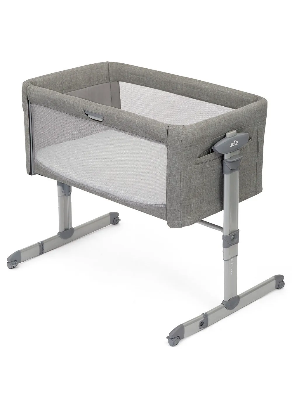 Joie Roomie Glide Bedside Crib - Foggy Grey