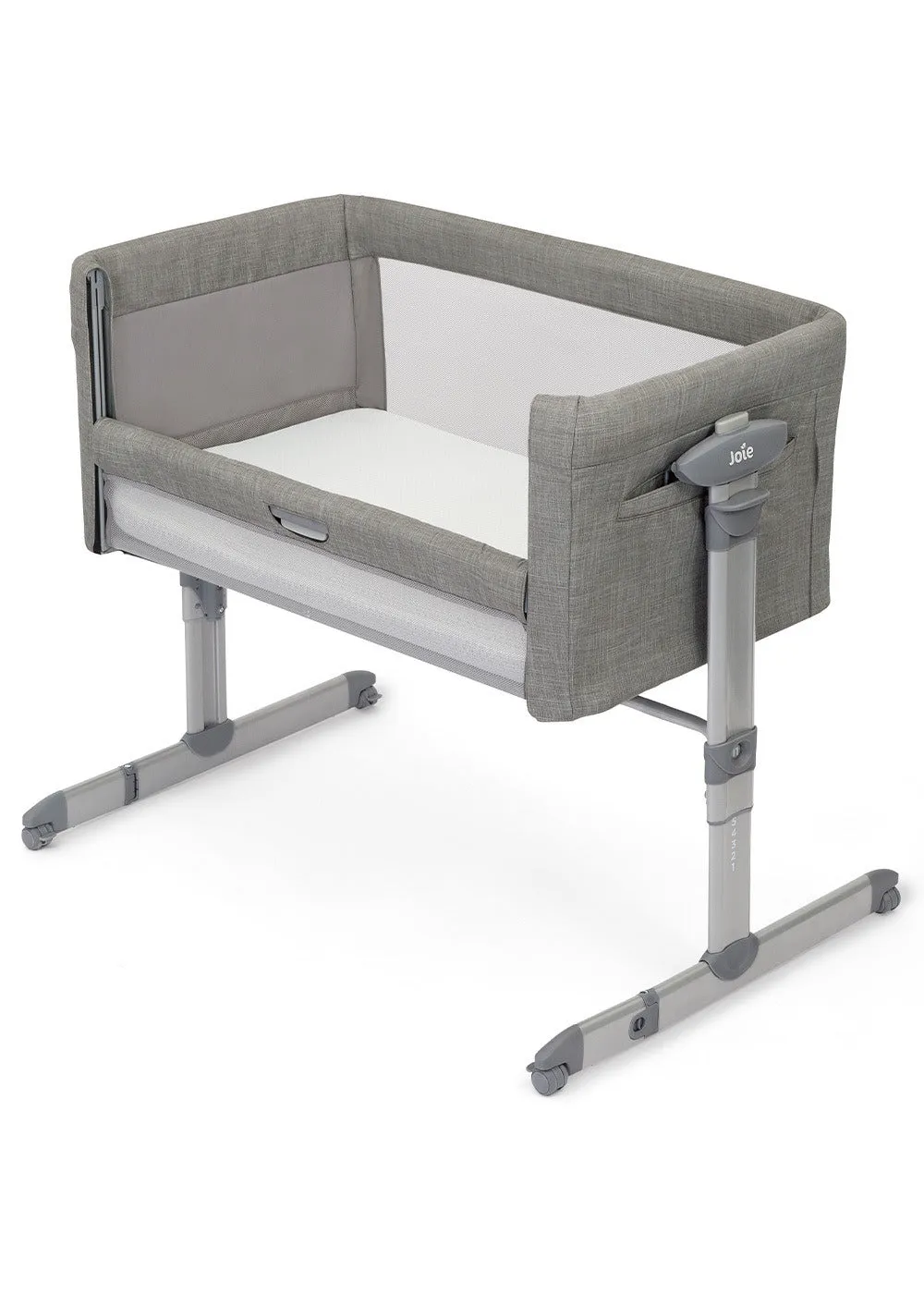 Joie Roomie Glide Bedside Crib - Foggy Grey