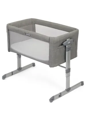 Joie Roomie Glide Bedside Crib - Foggy Grey