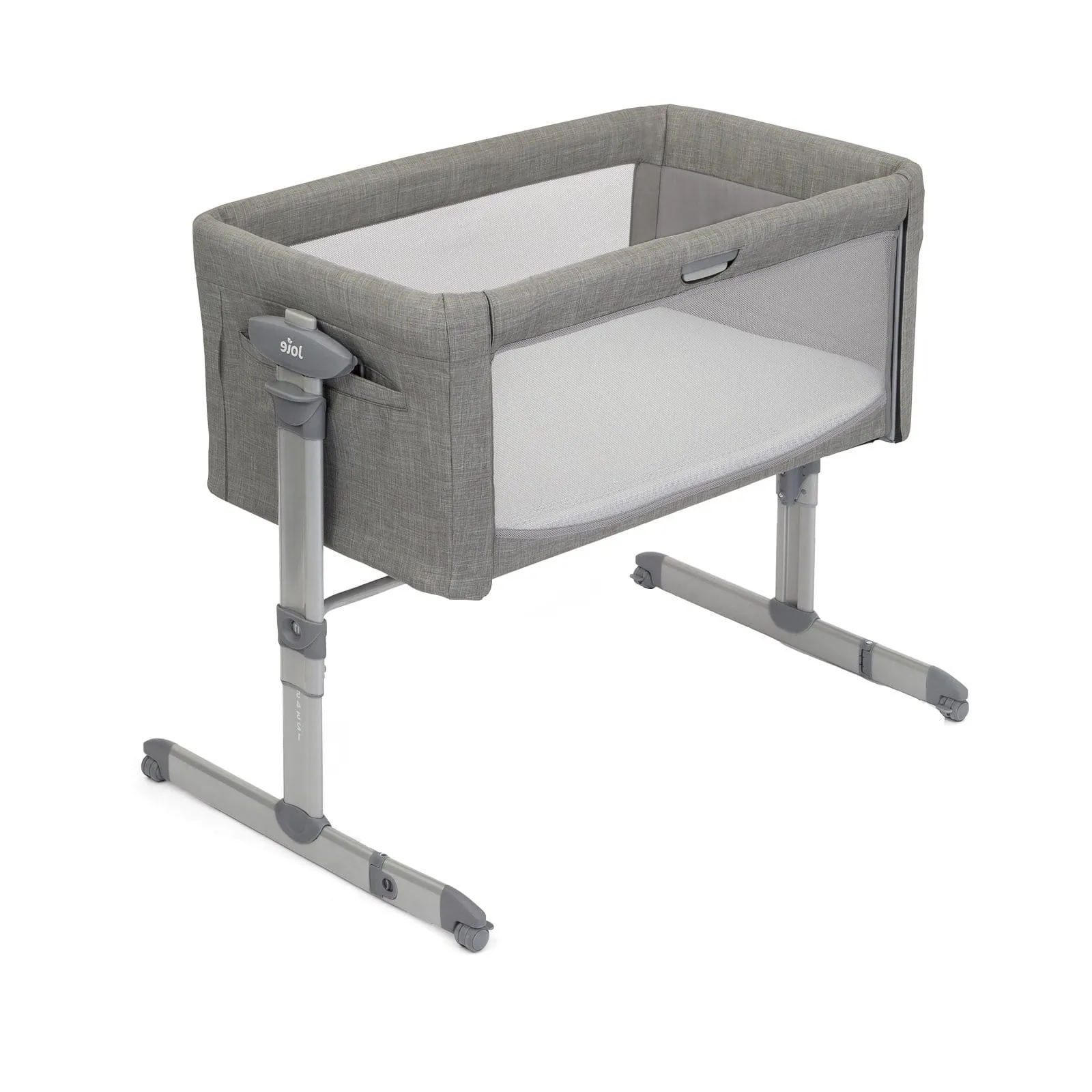 Joie Roomie Glide Side Sleeping Crib - Foggy Grey