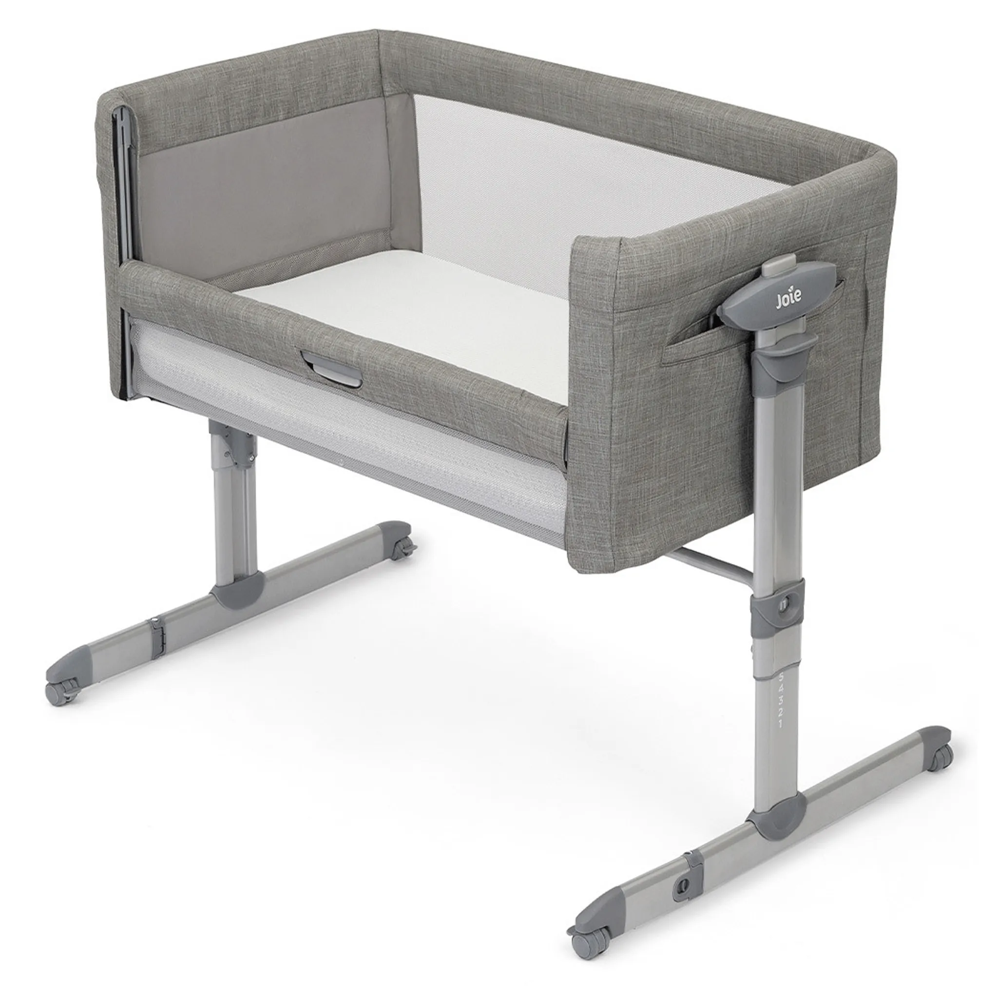 Joie Roomie Glide Side-Sleeping Crib Foggy Grey