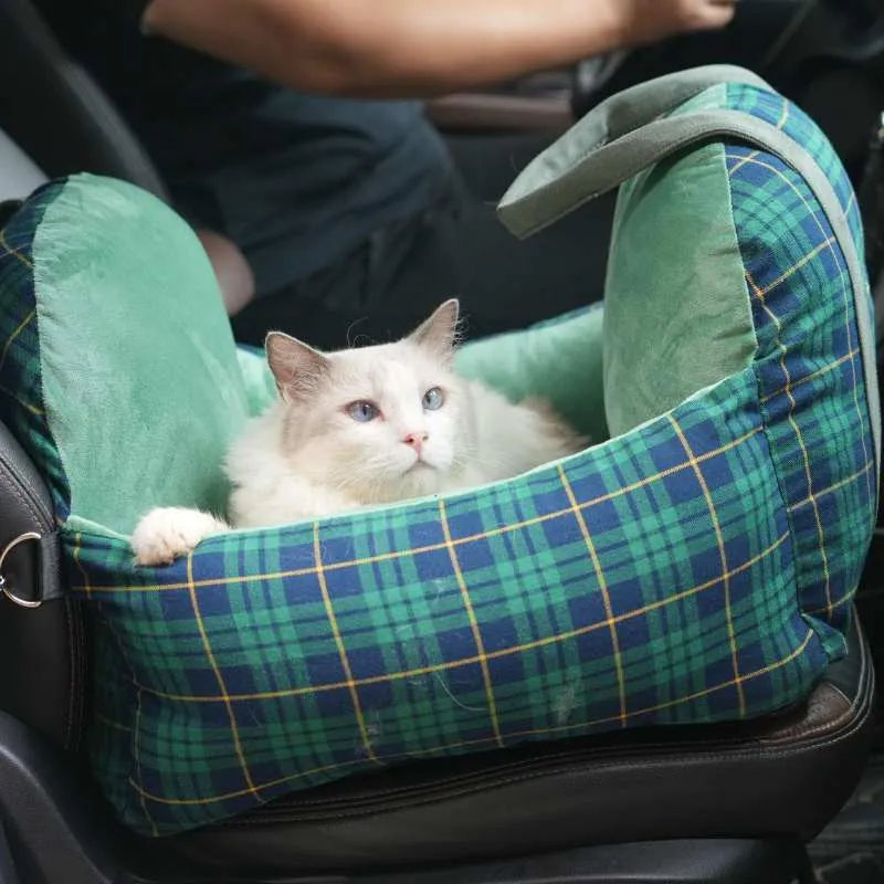Julibee Tartan Pet Car Seat