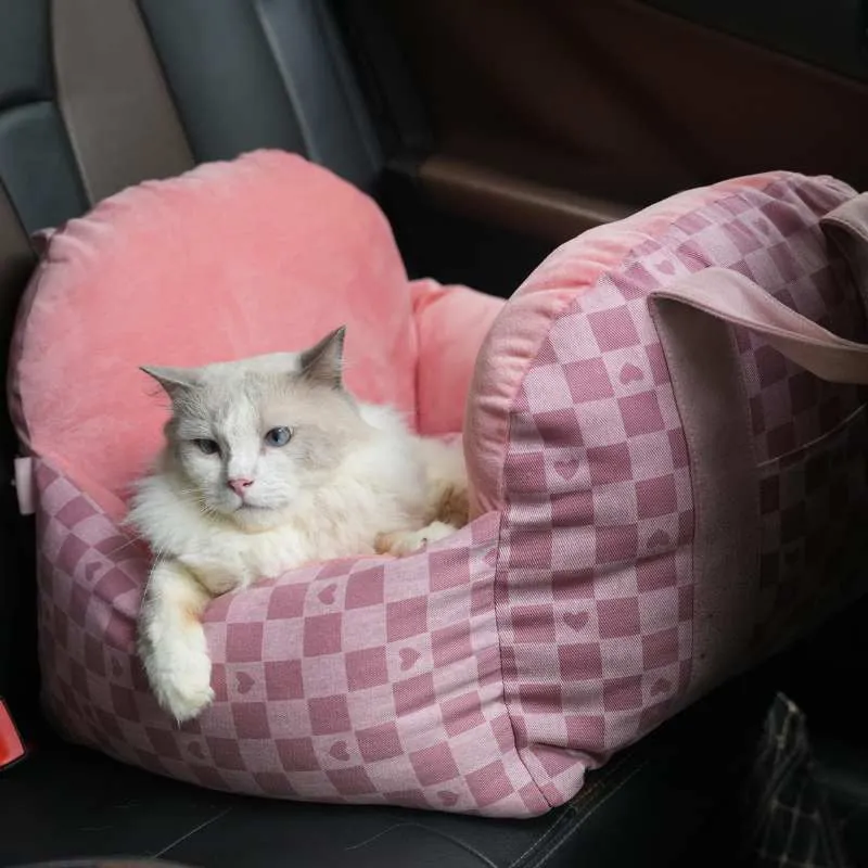Julibee Tartan Pet Car Seat